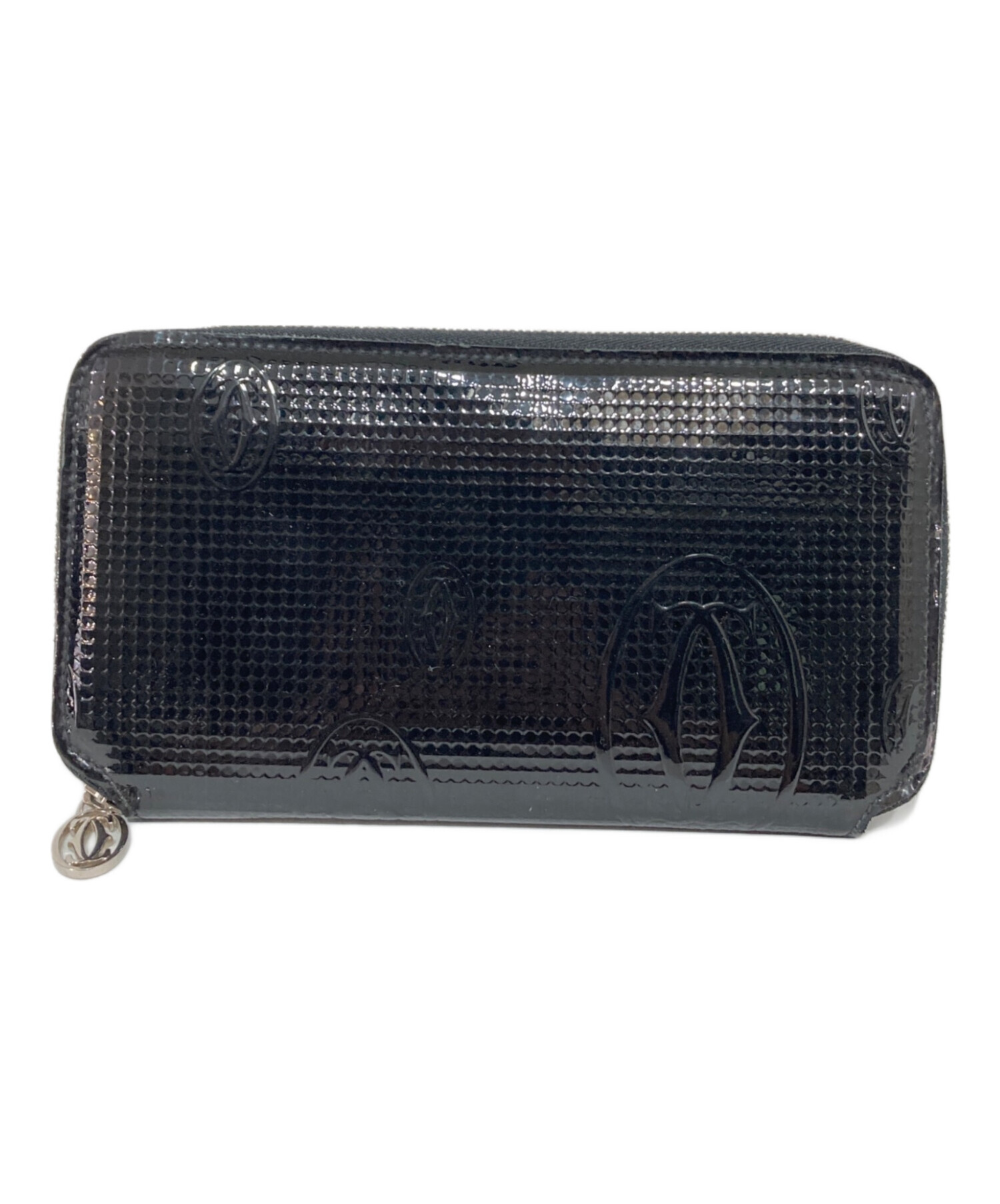 中古・古着通販】Cartier (カルティエ) パテントレザー長財布 ブラック 