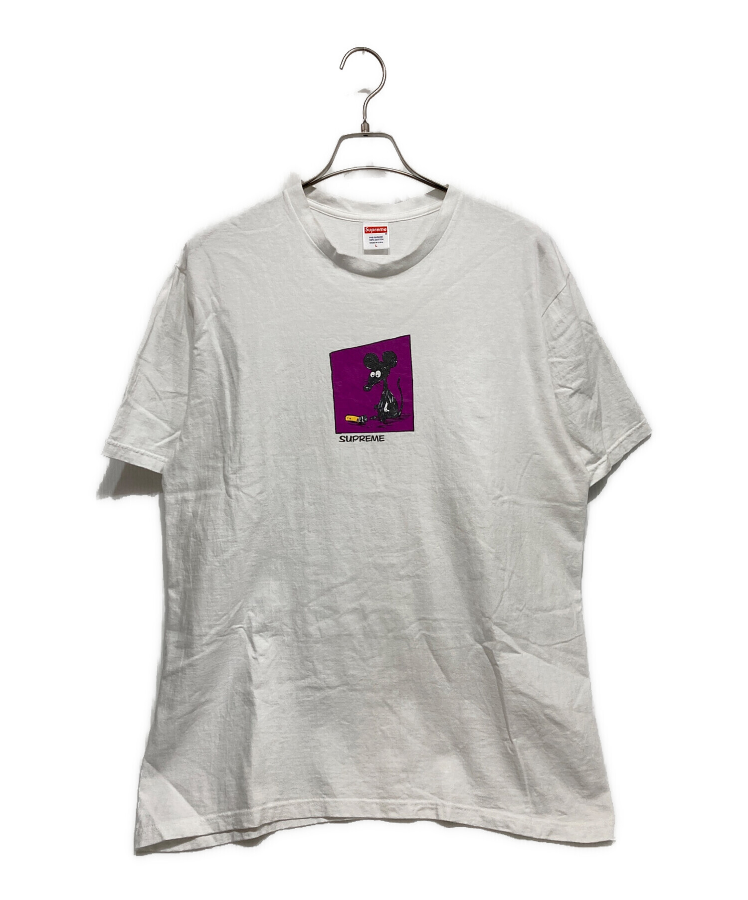 中古・古着通販】SUPREME (シュプリーム) MOUSE Tee ホワイト サイズ:L 