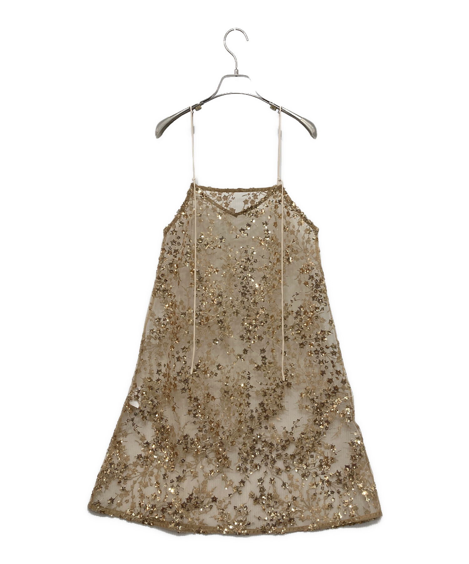中古・古着通販】yae (ヤエ) Flower spangle camisole dressフラワー