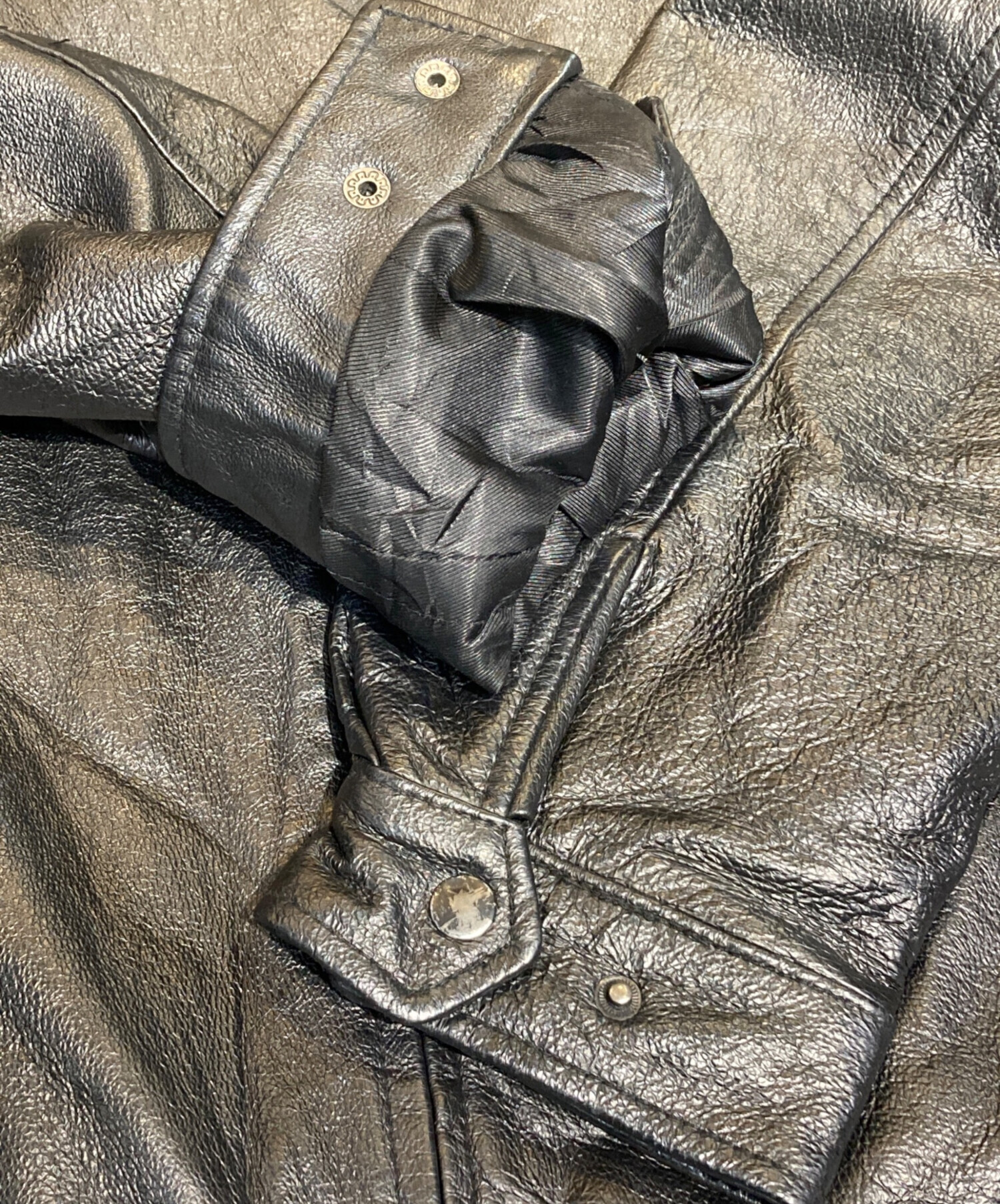 【あいと】croft&barrow レザージャケット　ヴィンテージ 古着 CROFT&BARROW/ クラフトアンドバロー/ジップアップレザー