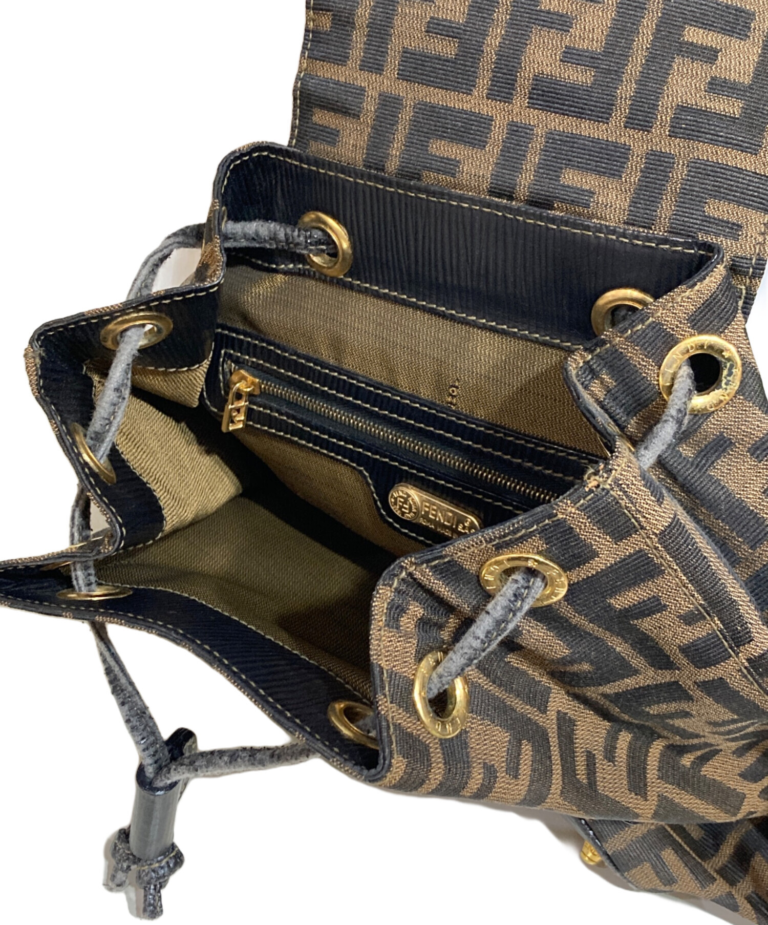 中古・古着通販】FENDI (フェンディ) ズッカ柄ミニリュック ブラウン 