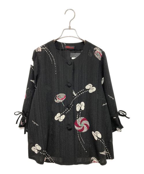 中古・古着通販】詩仙堂 (シセンドウ) ちりめんノーカーラーブラウス