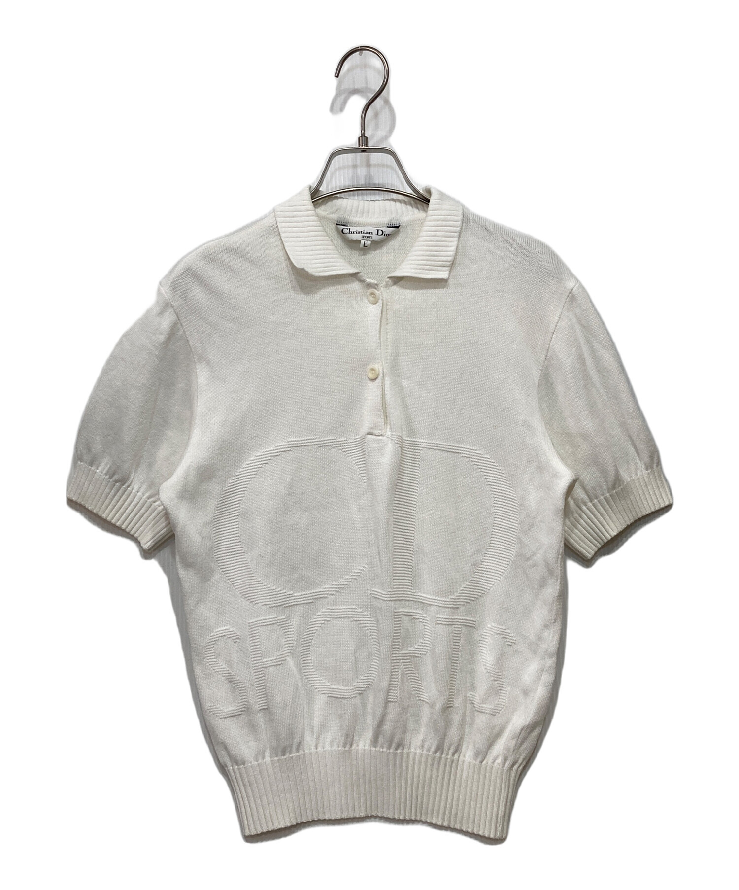CHRISTIAN DIOR ホワイト ポロシャツ 中古・古着通販】Christian Dior 