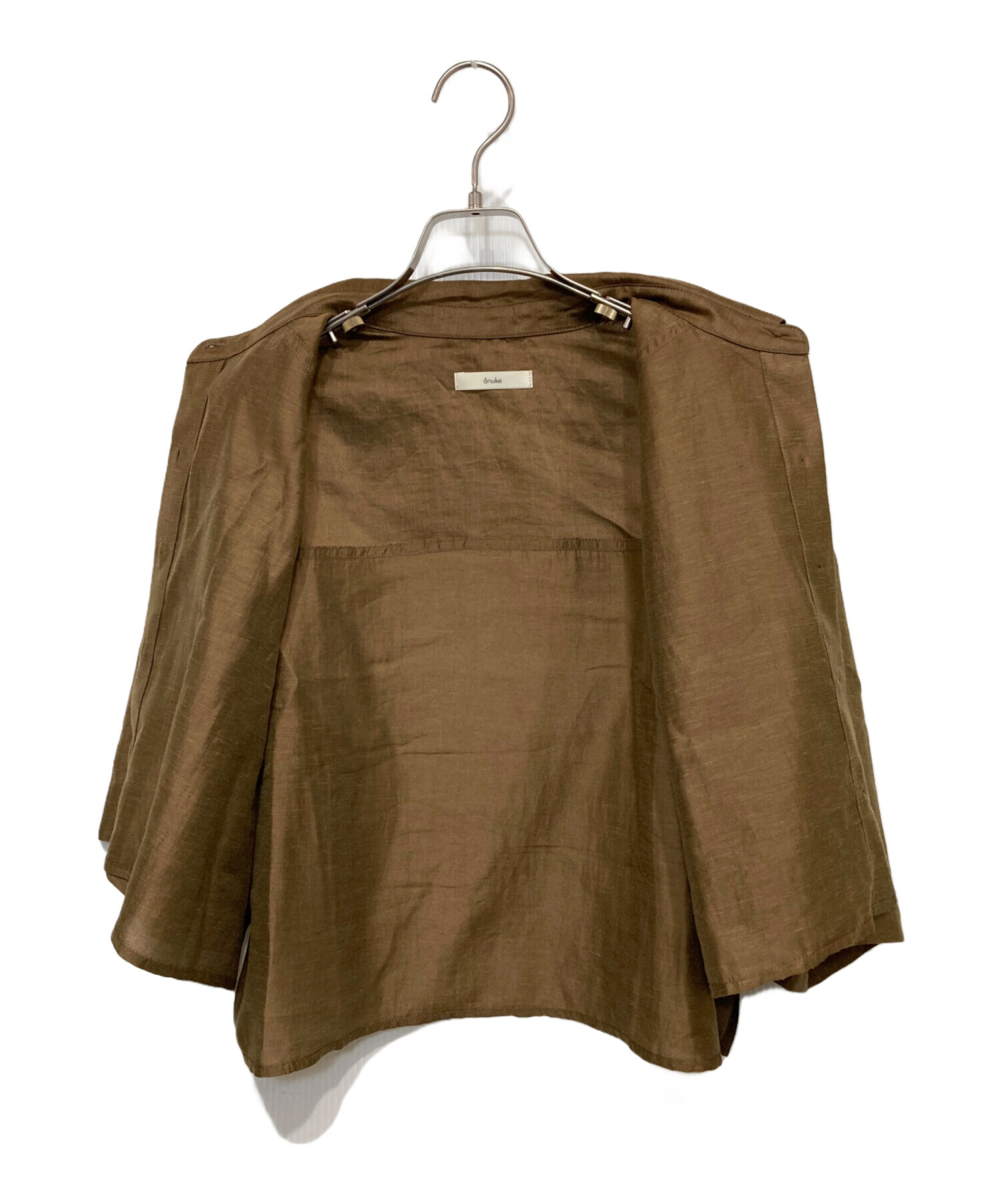 中古・古着通販】anuke (アンヌーク) Halfsleeve Box Shirts ブラウン