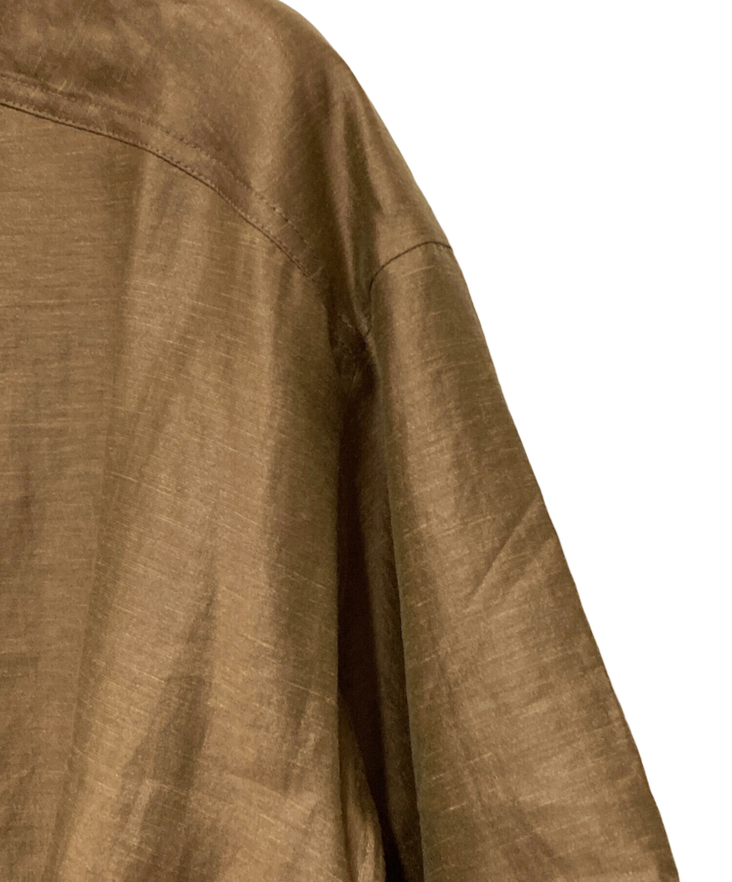 anukeハーフスリーブジャケット(ブラウン)新品未使用タグ付き 中古・古着通販】anuke (アンヌーク) Halfsleeve Box Shirts ブラウン