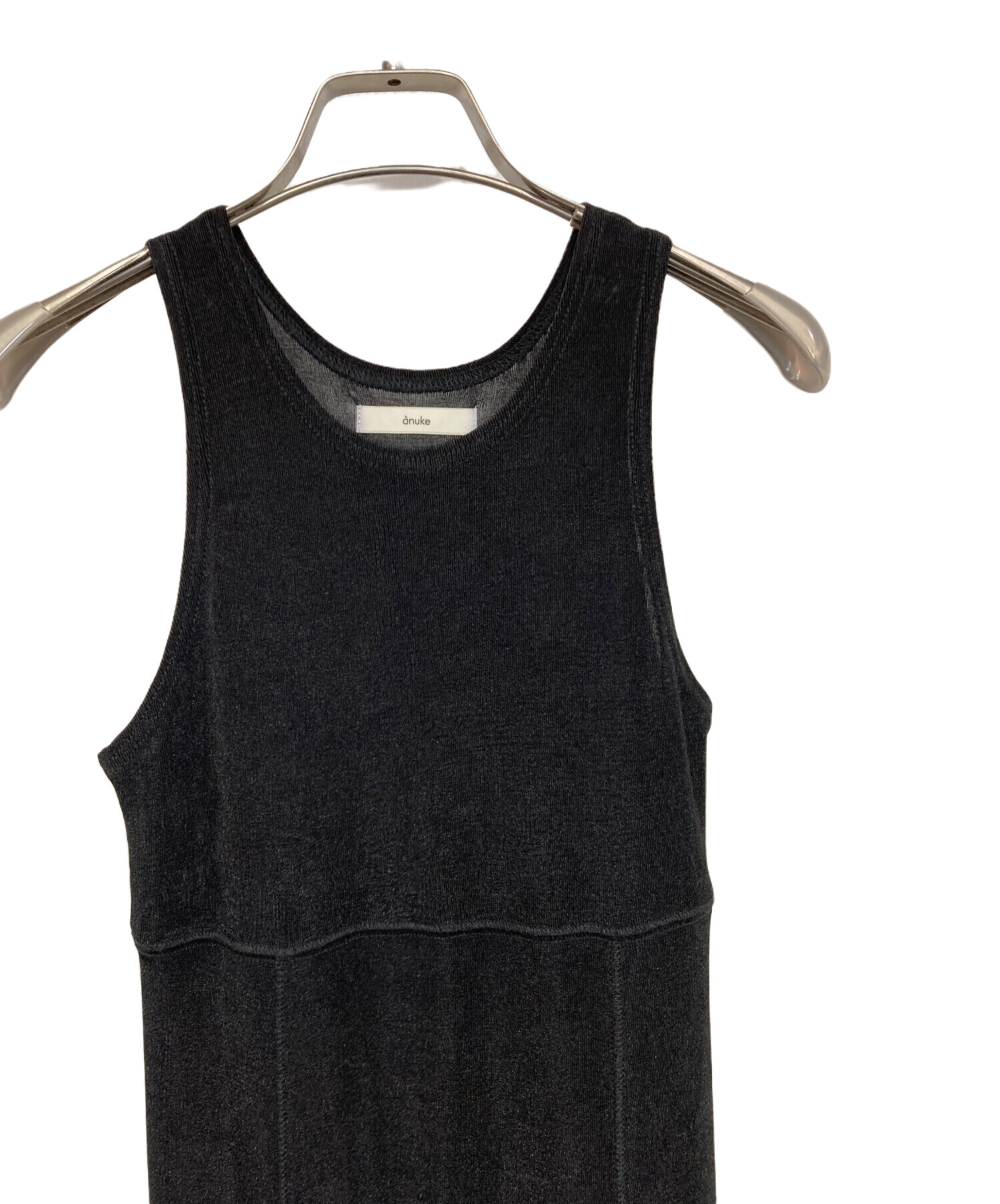 中古・古着通販】anuke (アンヌーク) Jersey Maxi Onepiece ブラック 