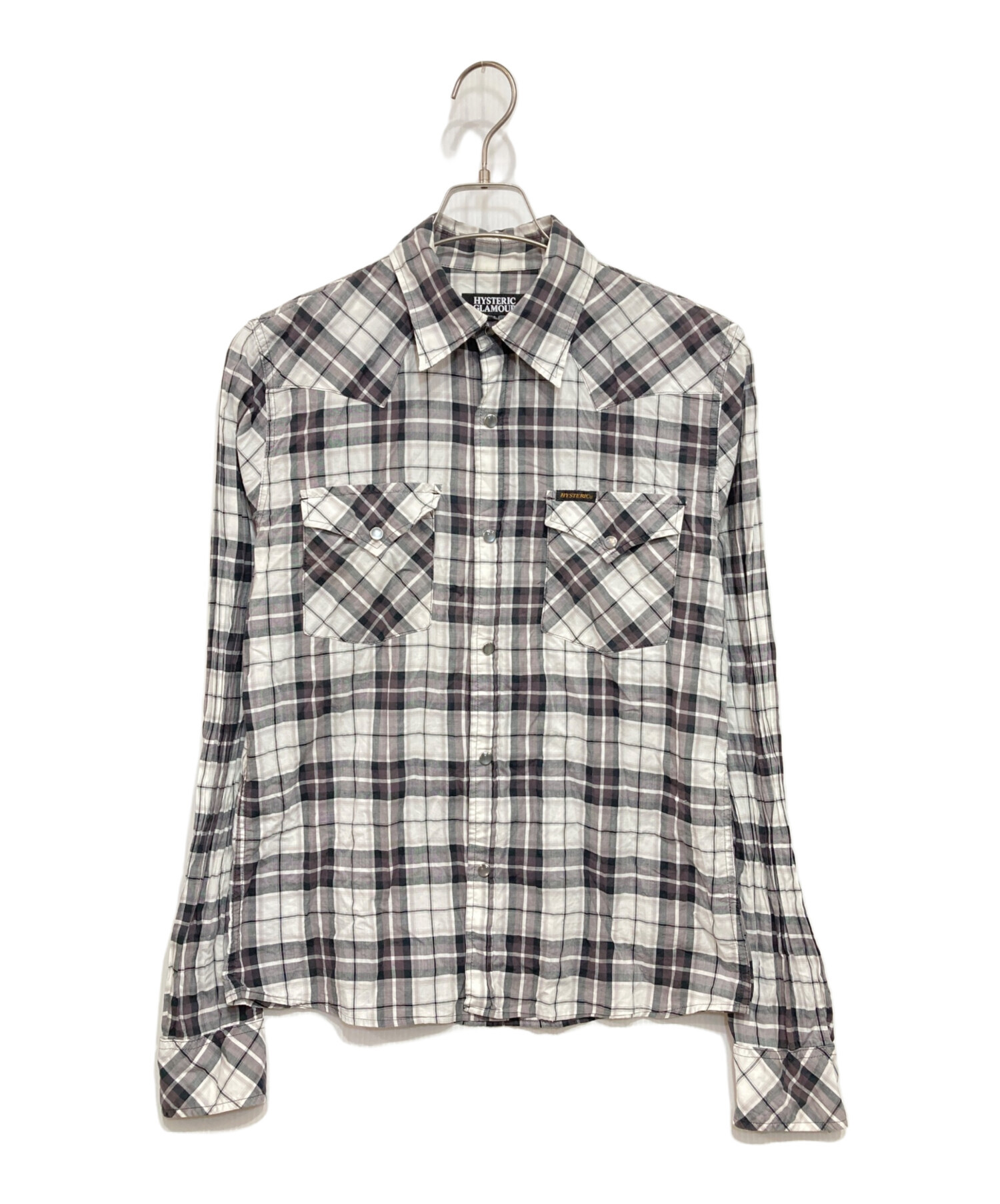 ★日本製 HYSTERIC GLAMOUR チェック ウエスタン シャツ 中古・古着通販】Hysteric Glamour (ヒステリックグラマー) チェック