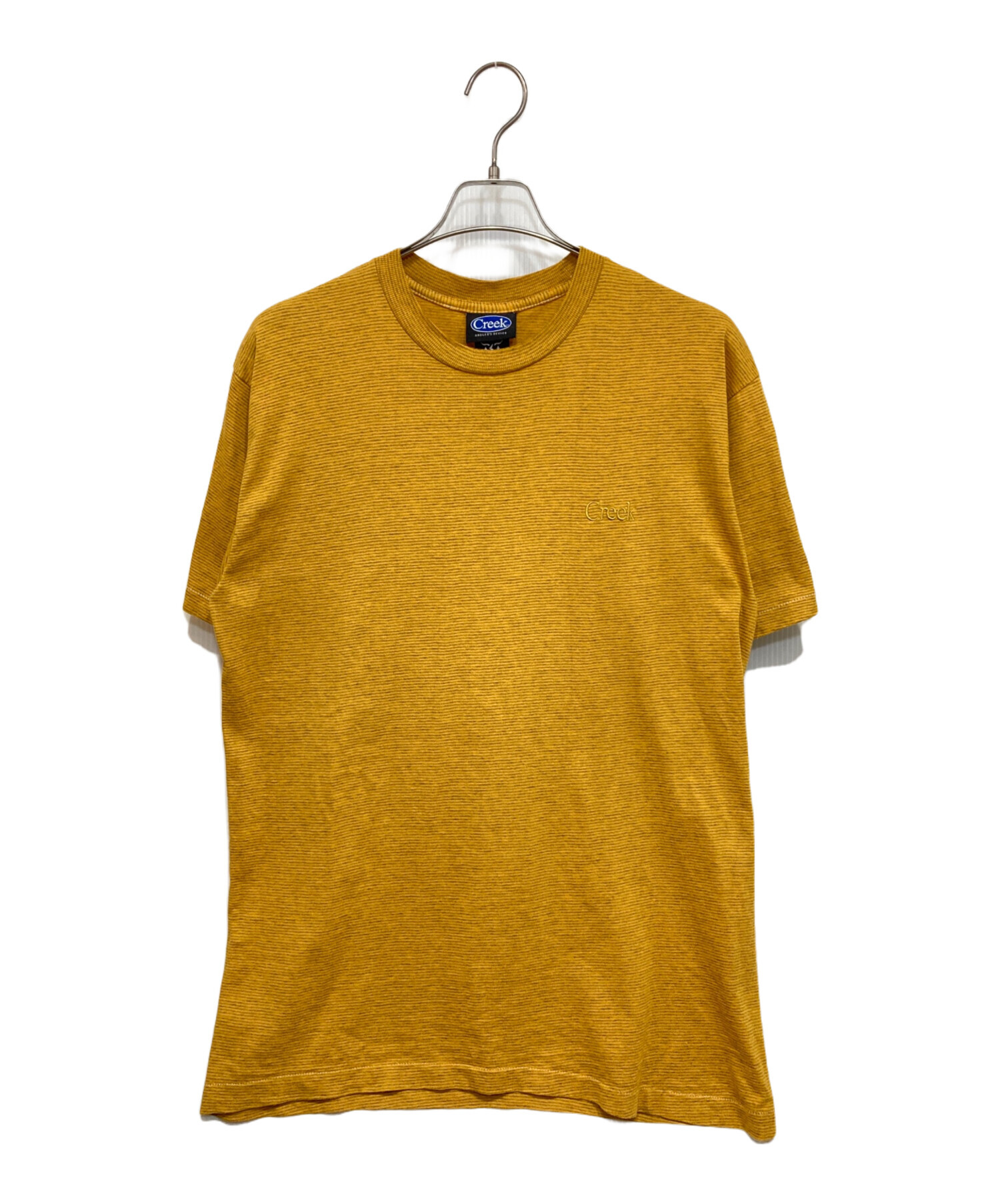中古・古着通販】Creek (クリーク) ボーダーTシャツ イエロー サイズ:L 