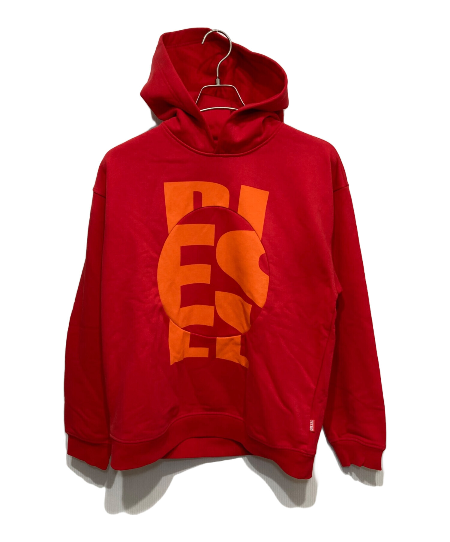 DIESEL フード付きパーカー 赤 M インド製 DIESEL 赤 フード付き 