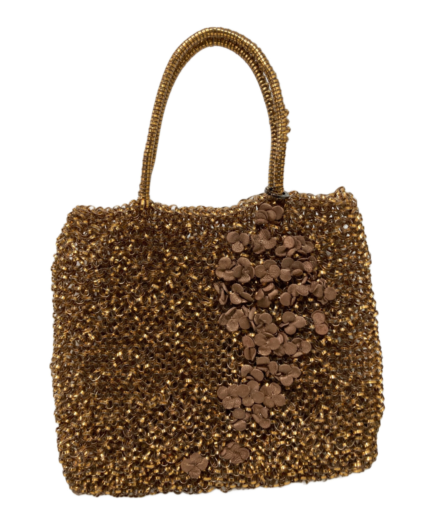 専用！ アンテプリマ 超美品 濃茶ワイヤーxリボンのハンドバッグ 専用！ アンテプリマ 超美品 濃茶ワイヤーxリボンのハンドバッグ