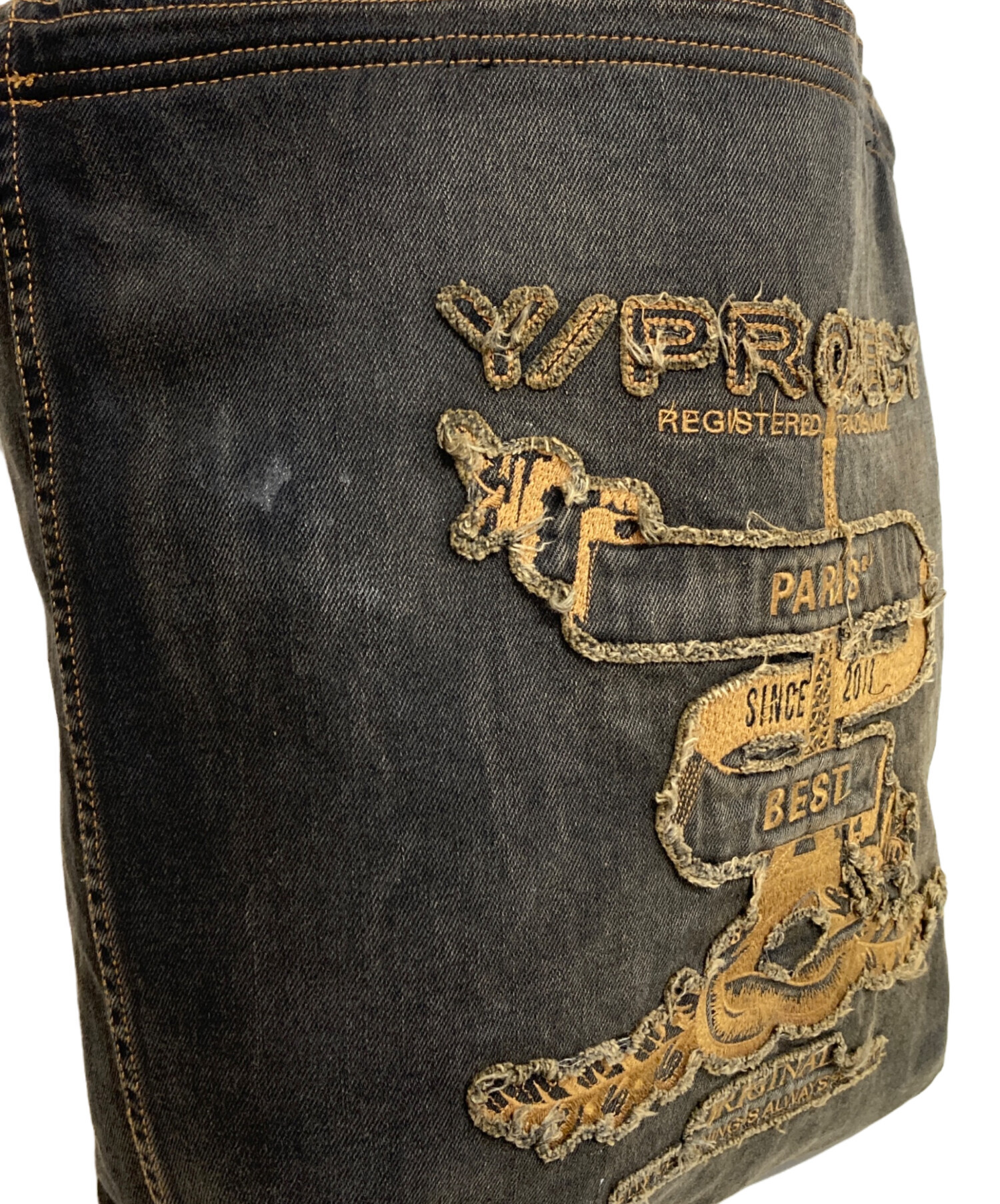 中古・古着通販】Y. PROJECT (ワイプロジェクト) デニムトートバッグ 