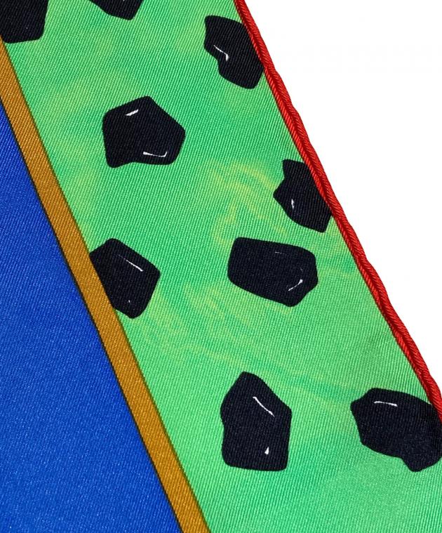 中古・古着通販】Cartier (カルティエ) ヒョウ柄スカーフ レッド