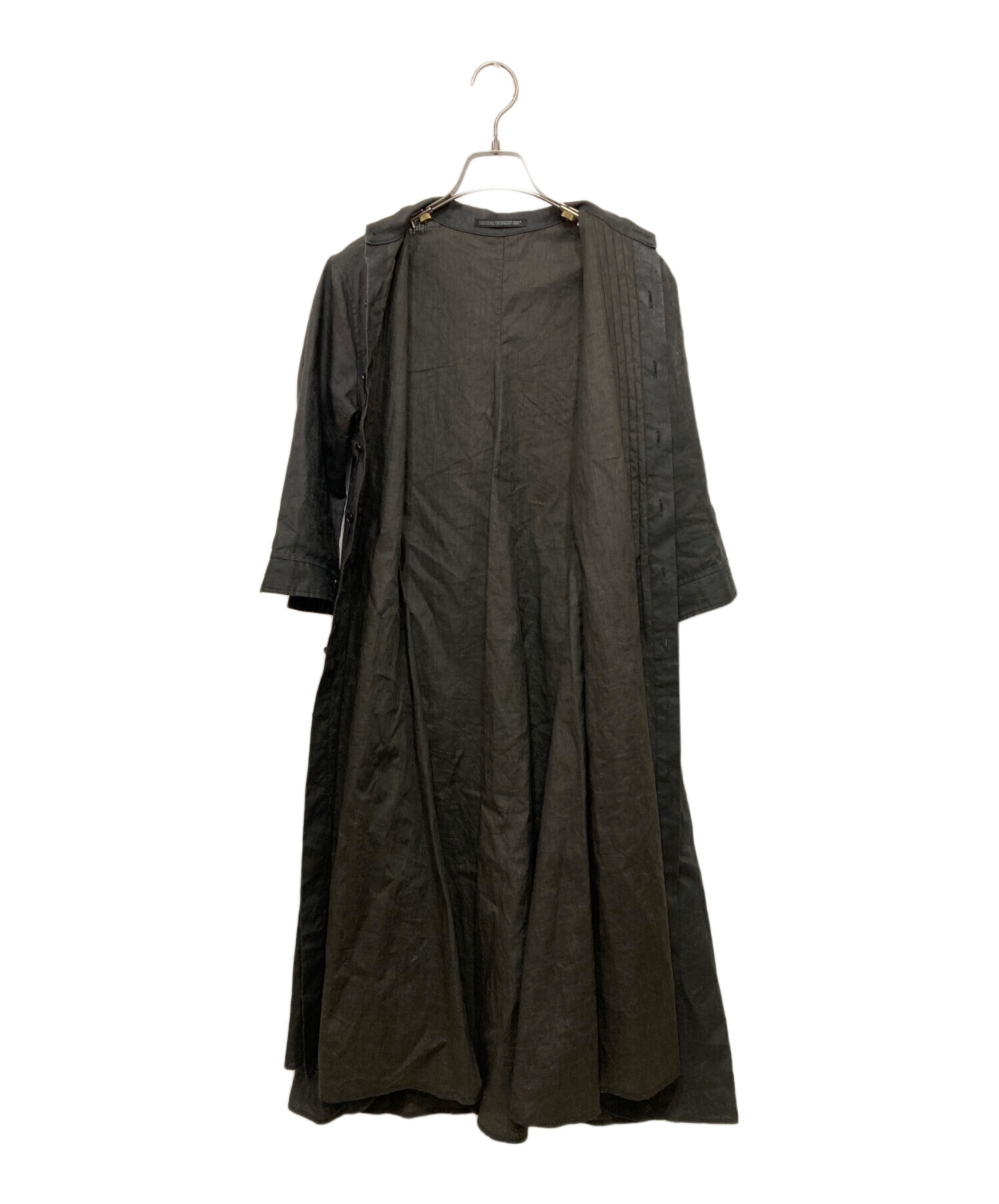 90s Yohji Yamamoto ヨージヤマモト シャツ ワンピース 黒 S 90s Yohji Yamamoto ヨージヤマモト シャツ ワンピース 黒 S 90s