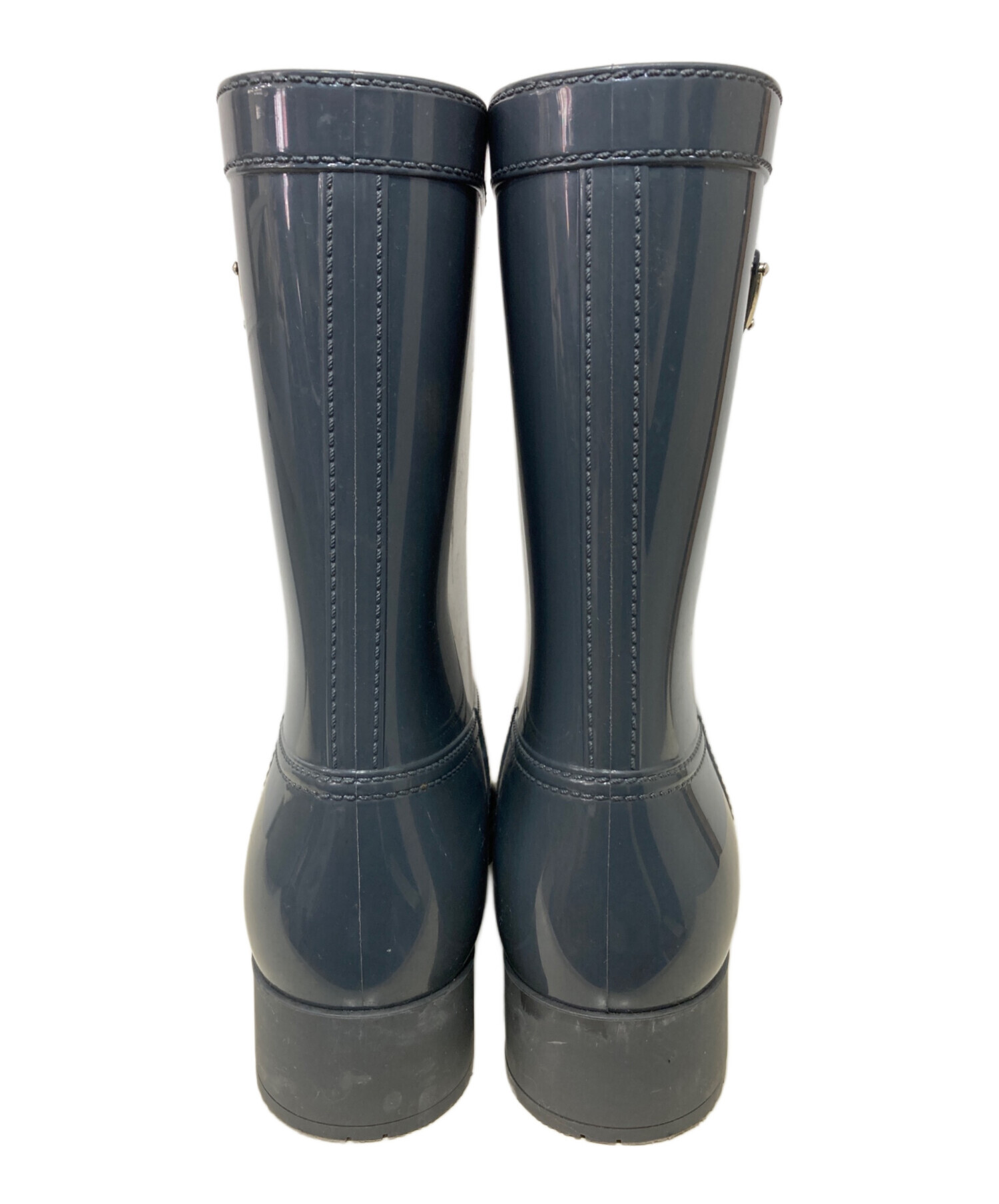 中古・古着通販】PRADA (プラダ) レインブーツ チャコールグレー