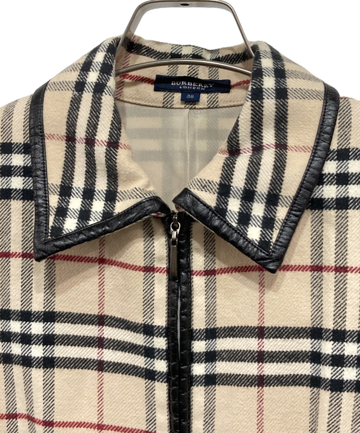 バーバリーロンドン　ブルゾン　ジップジャケット　ノバチェック　ウール バーバリーロンドン ブルゾン ジップジャケット ノバチェック ウール