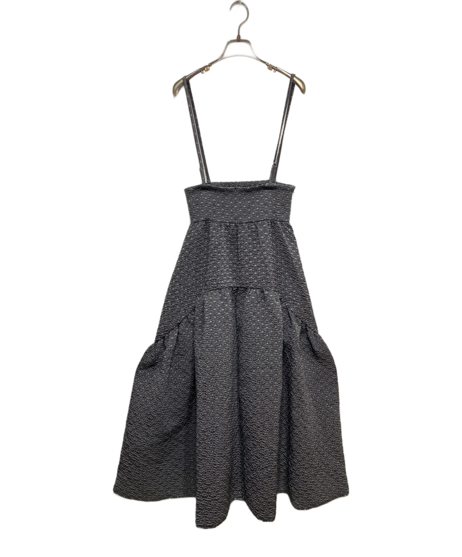 新品bluelea Dot Jacquard suspenders skirt
