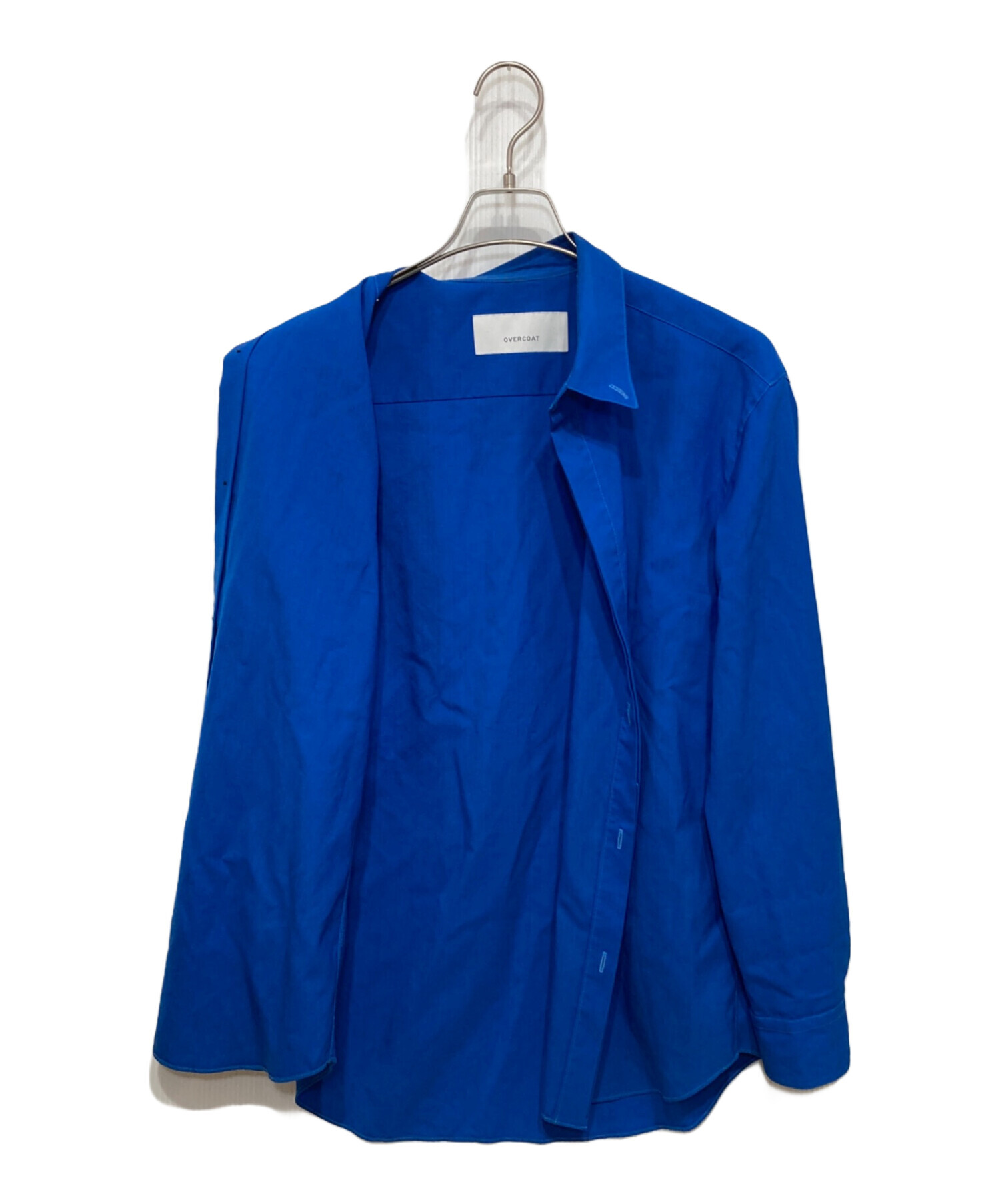 overcoat オーバーコート　ドレスシャツ　ブルー 中古・古着通販】OVERCOAT (オーバーコート) スタンドカラーシャツ