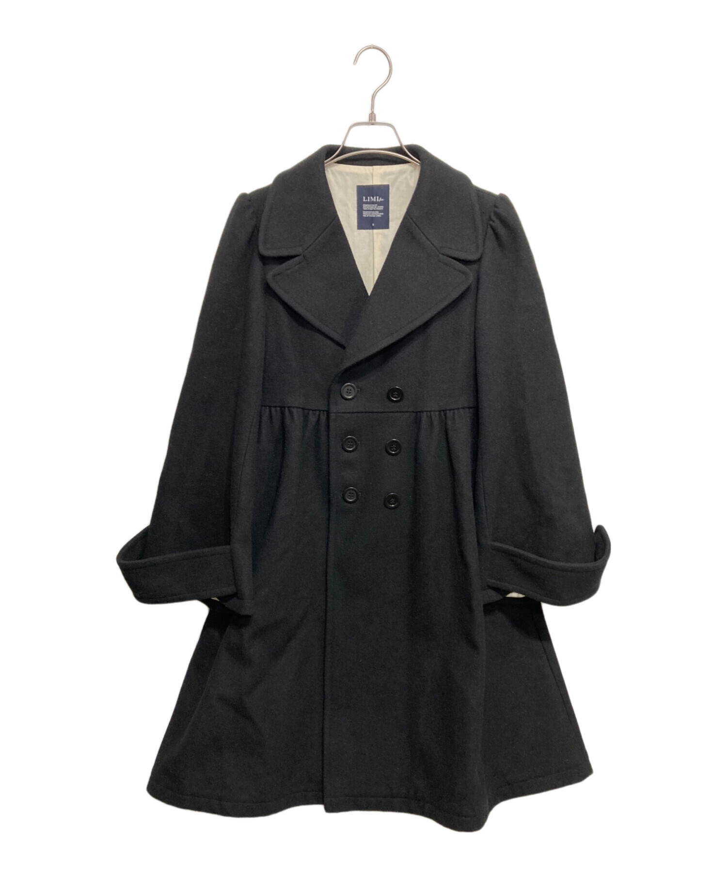 中古・古着通販】LIMI feu (リミフゥ) Pコート ブラック サイズ:S 