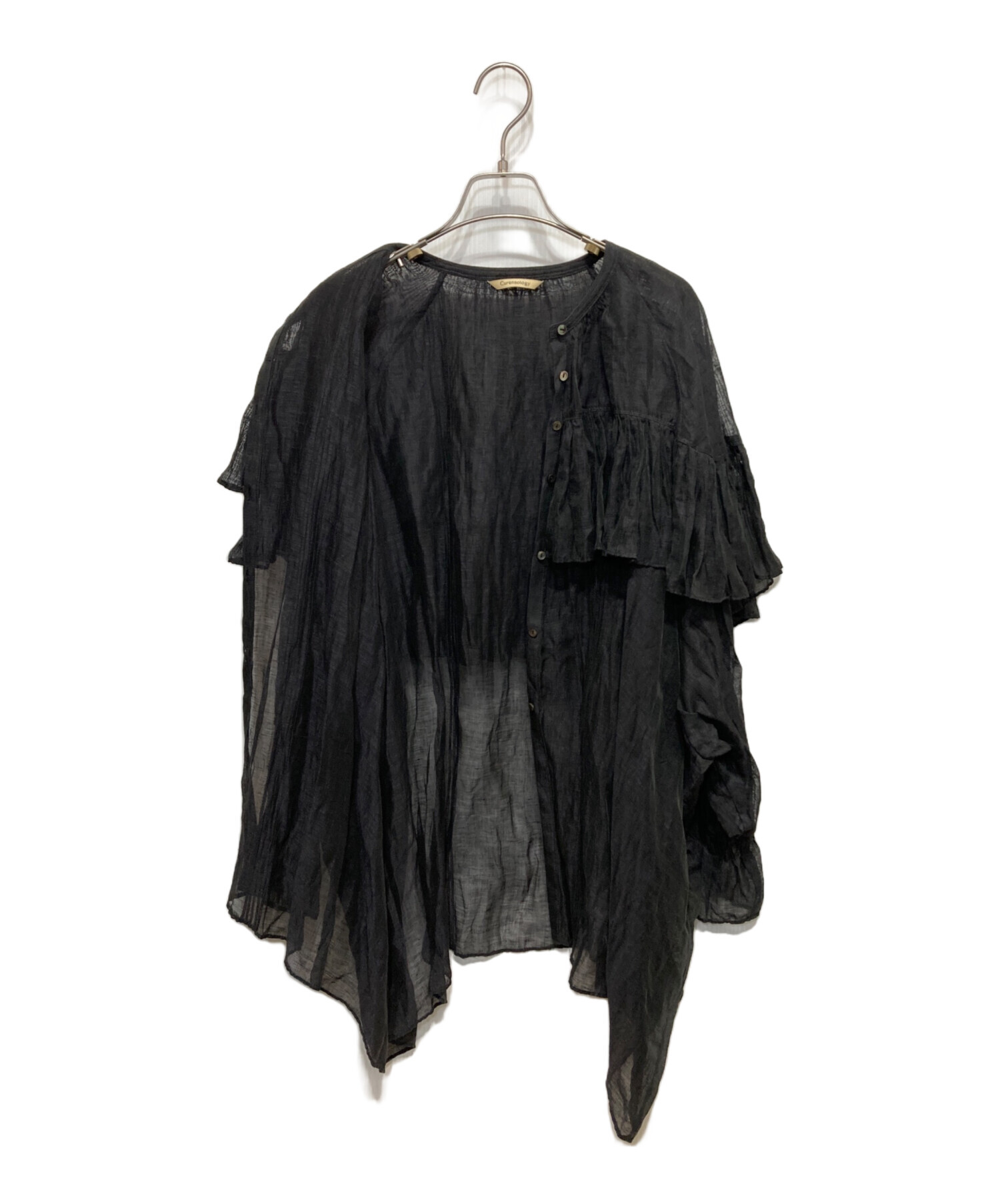 カレンソロジーリネンブレンドシアーブラウスブラック FREE