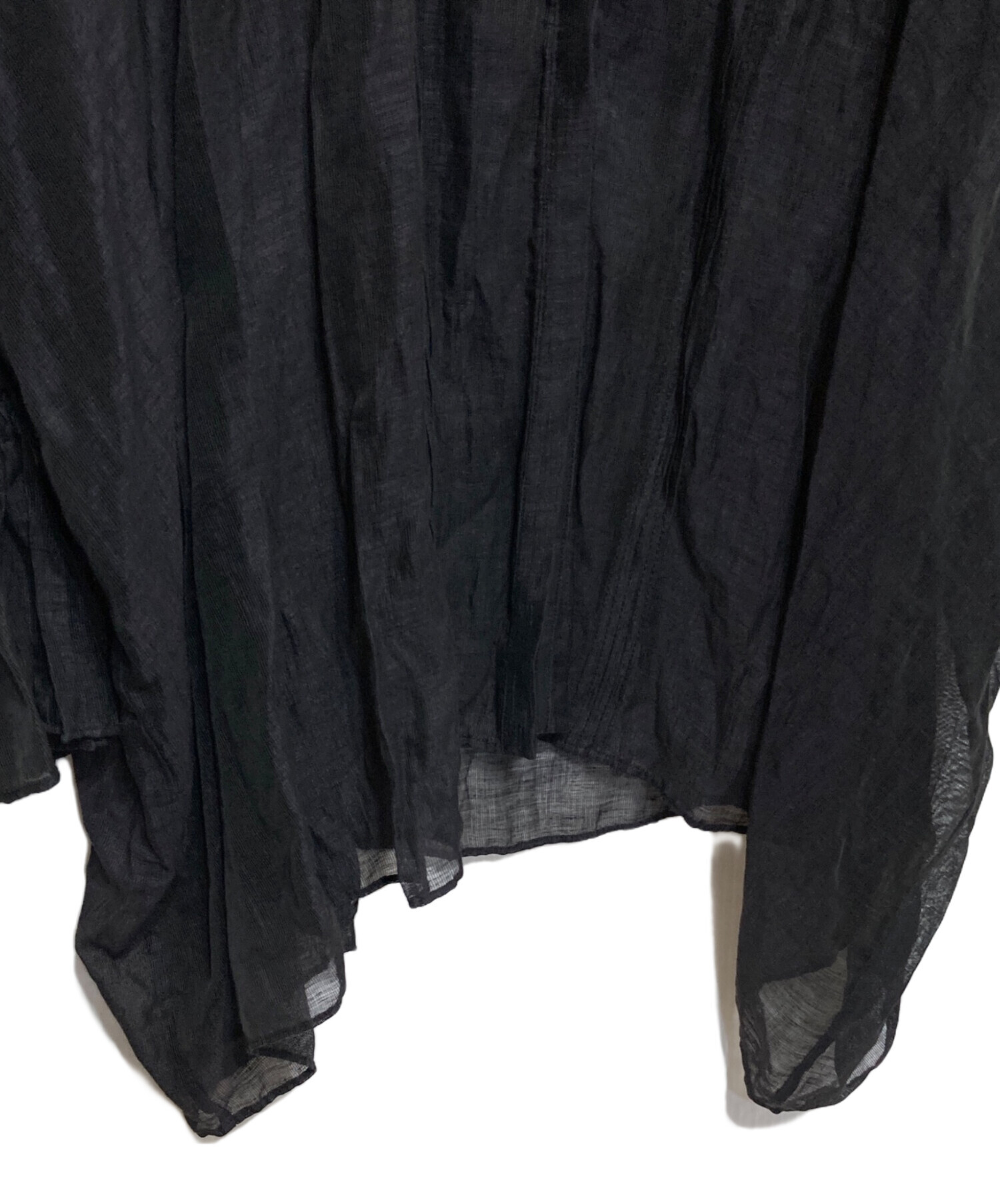 【完売】カレンソロジー　リネンブレンドシアーブラウス　黒　新品タグ付き未使用 リネンブレンドシアーブラウス | [公式]カレンソロジー（Curensology）通販