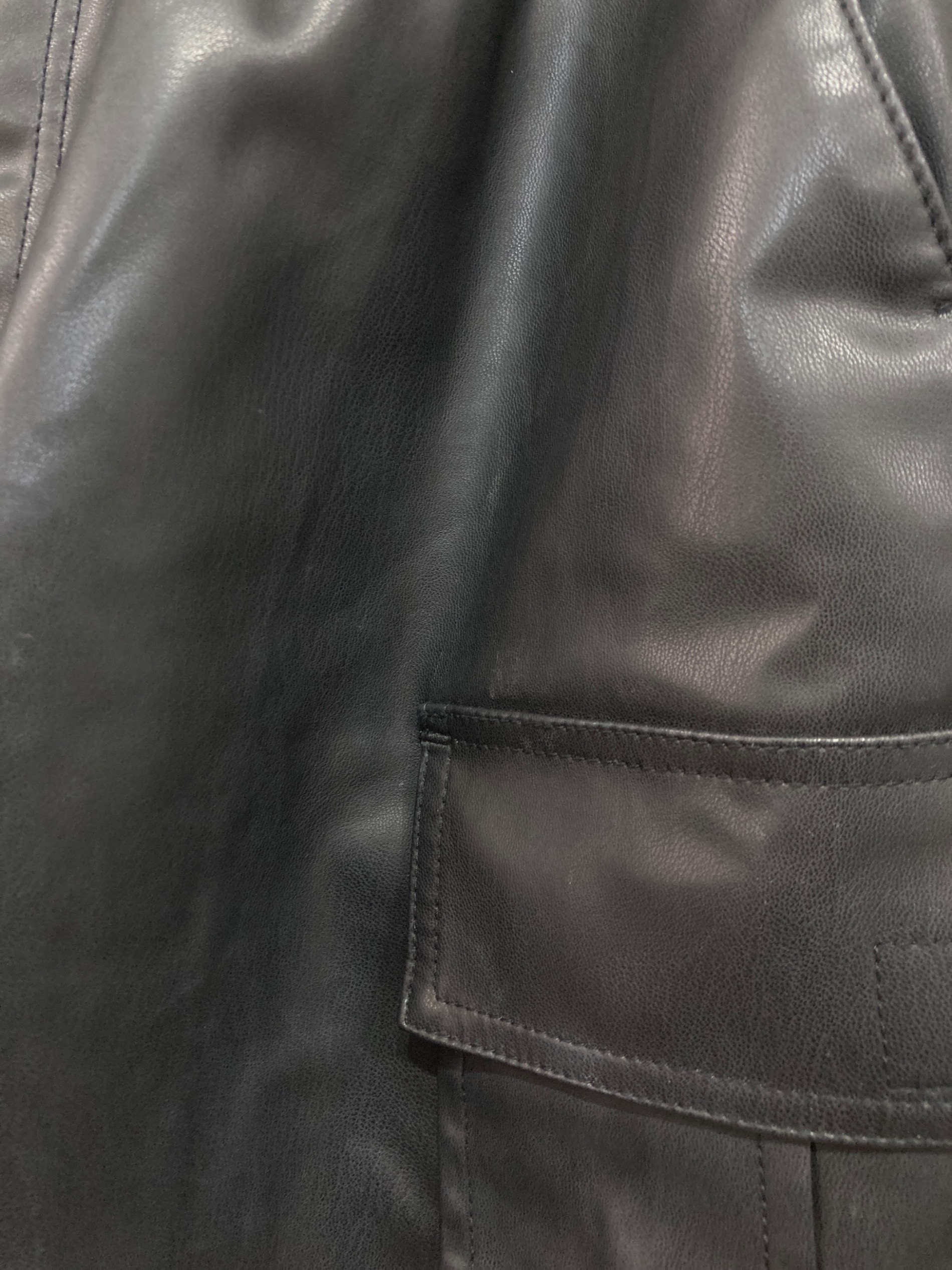 中古・古着通販】AMNJX GOAT SAVE (-) フェイクレザーハーフパンツ