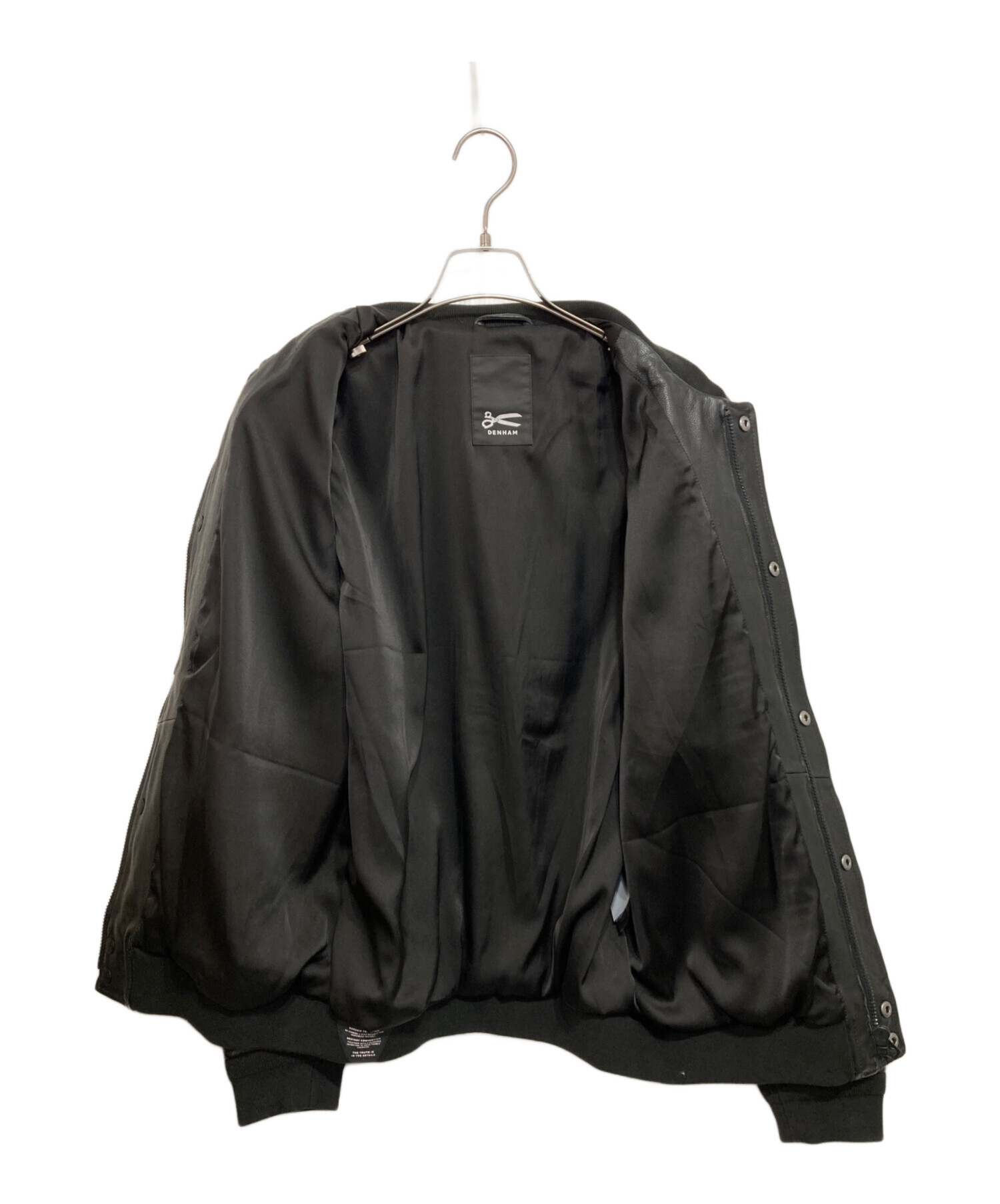 中古・古着通販】Denham (デンハム) レザーブルゾン ブラック サイズ:M 