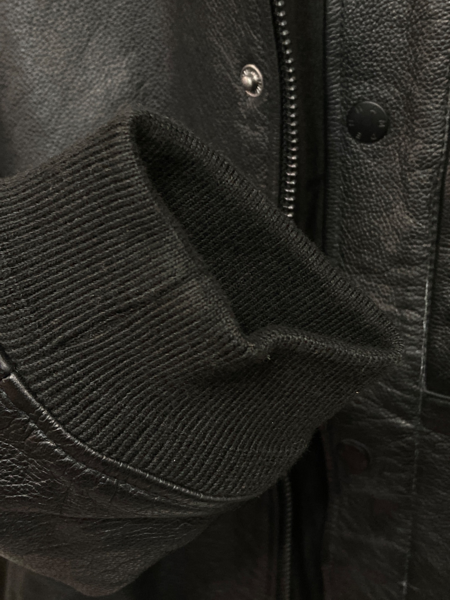 中古・古着通販】Denham (デンハム) レザーブルゾン ブラック サイズ:M