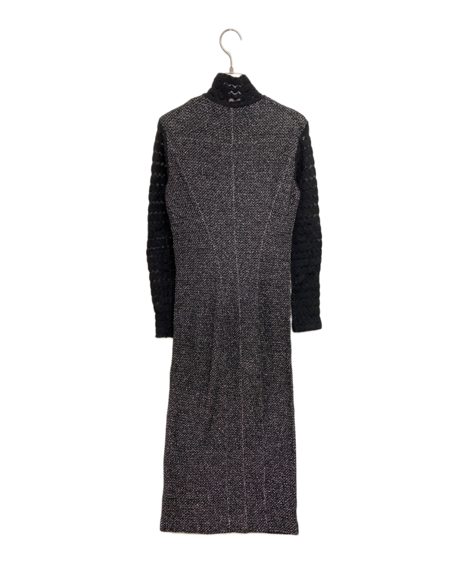 中古・古着通販】MISSONI (ミッソーニ) ラメワンピース ブラック 