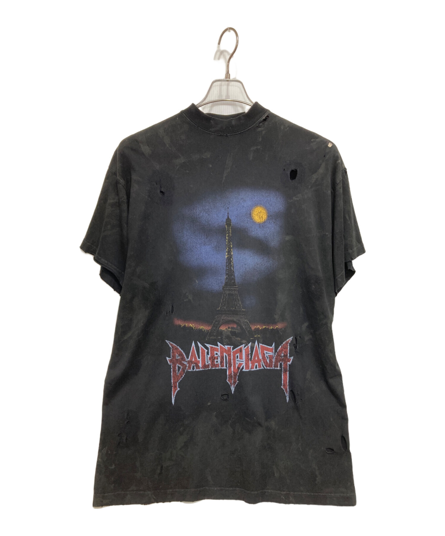 中古・古着通販】BALENCIAGA (バレンシアガ) PARIS MOON TEE ブラック