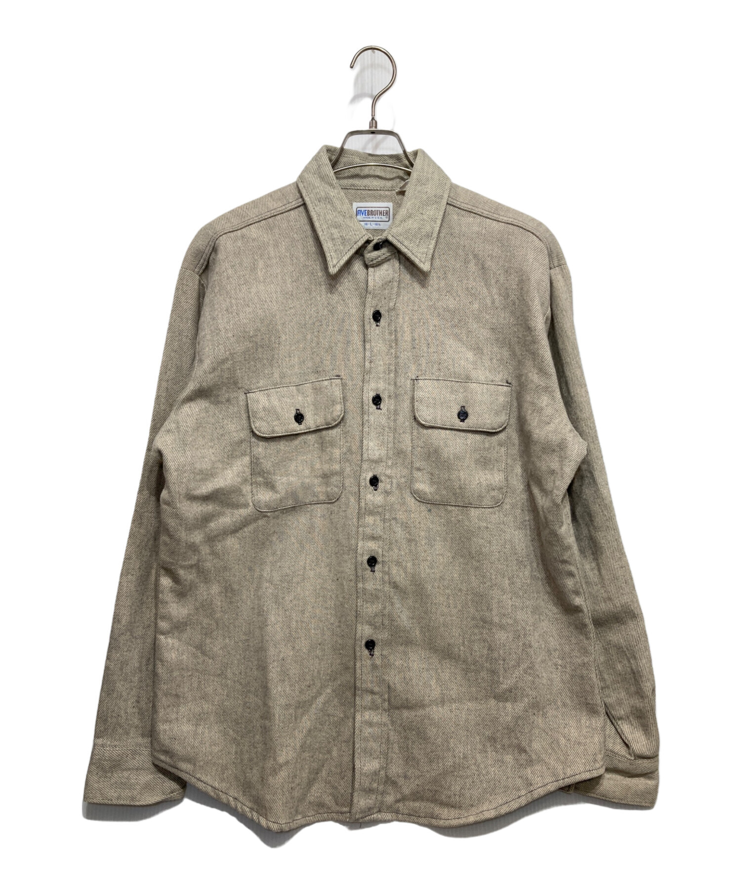 通信販売 FIVE BROTHER 長袖ネルシャツ 16-L-16½ USA製 【公式通販】