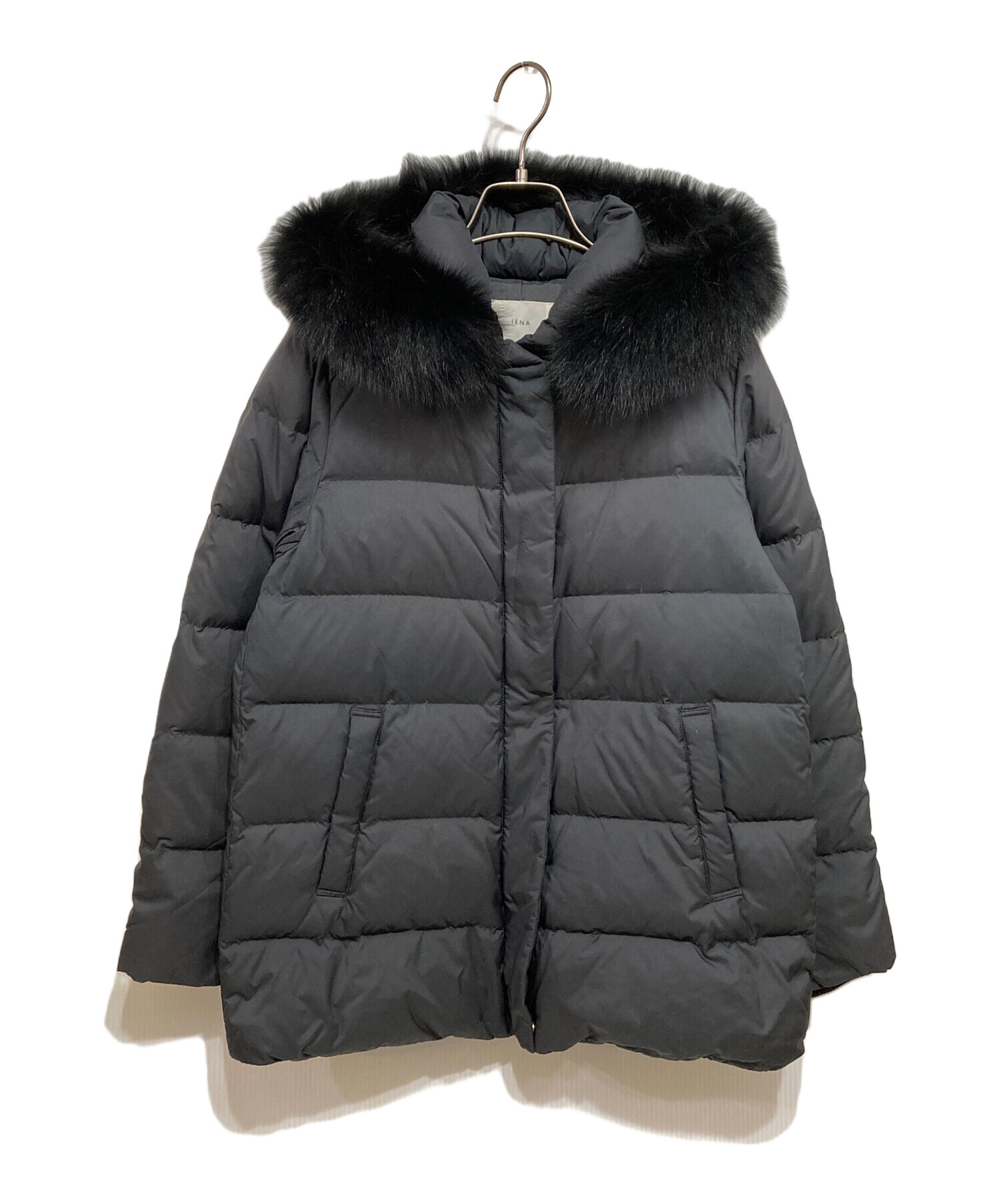 IENA イエナ P/タフタ ロングダウンコート 黒 36 フォックスファー IENA イエナ P/タフタ ロングダウンコート 黒 36 フォックスファー