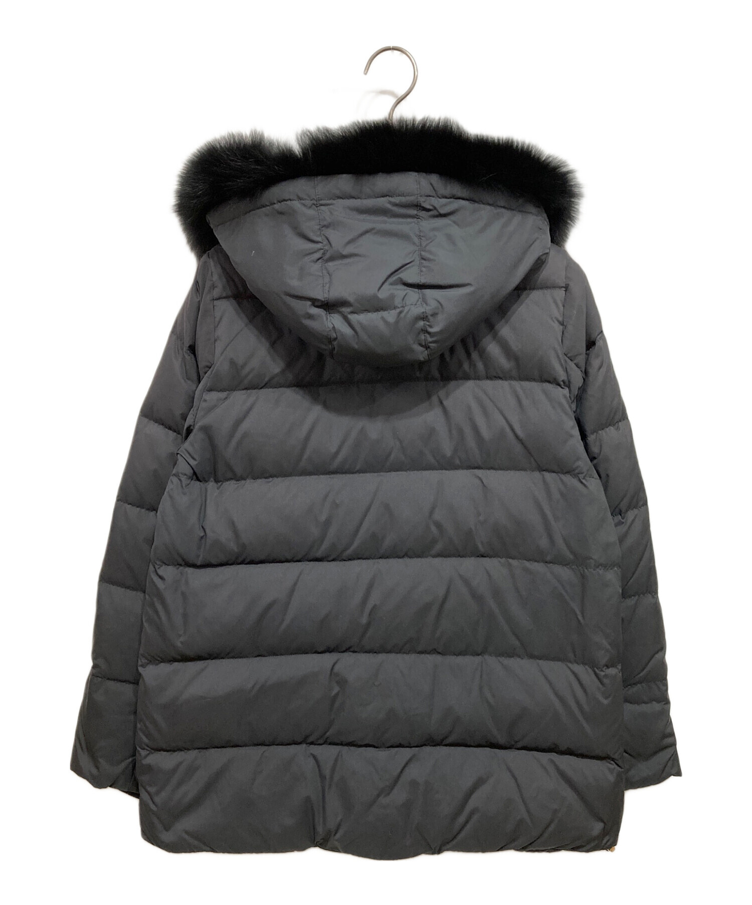 IENA イエナ P/タフタ ロングダウンコート 黒 36 フォックスファー IENA イエナ P/タフタ ロングダウンコート 黒 36 フォックスファー