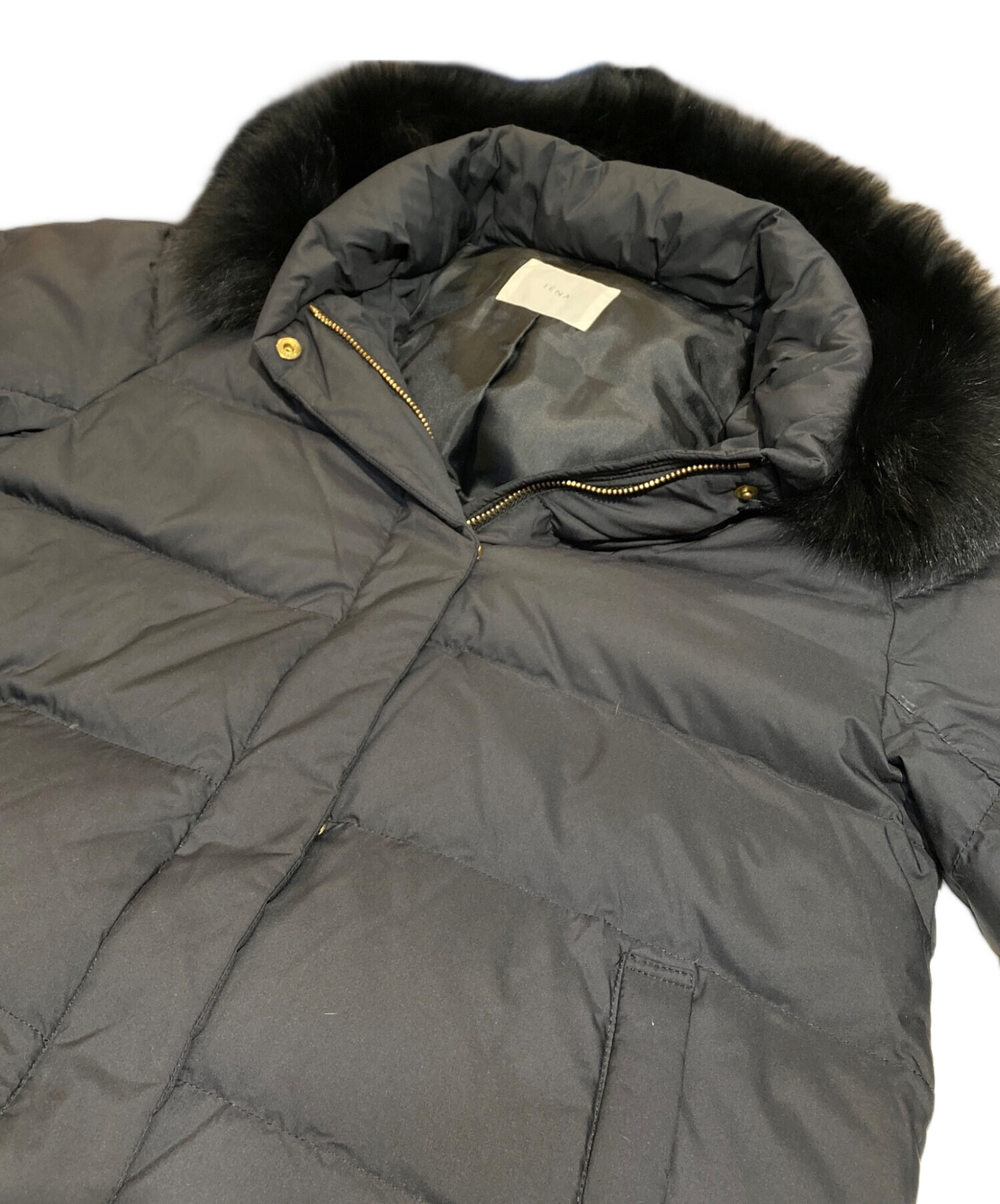 中古・古着通販】IENA (イエナ) P/タフタロングダウンコート ブラック 