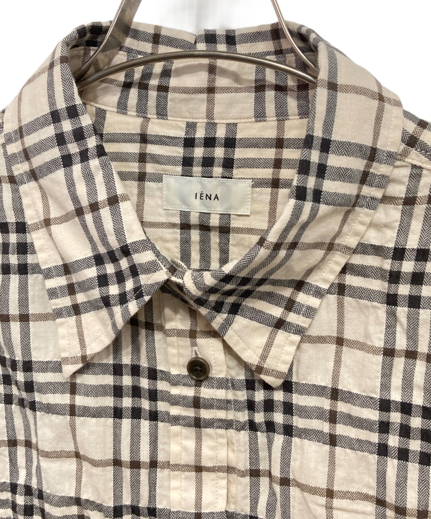 中古・古着通販】IENA (イエナ) シャーリングチェックショートシャツ