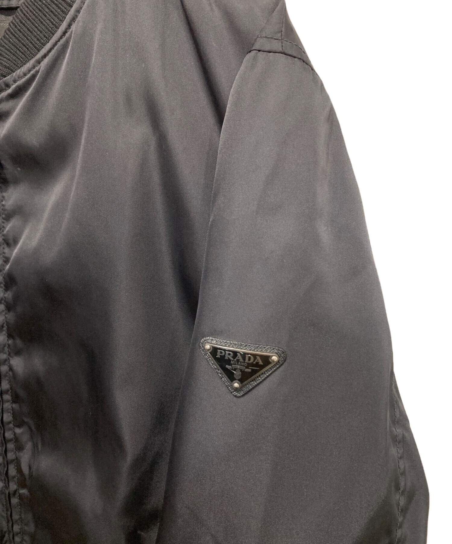 中古・古着通販】PRADA (プラダ) ボンバージャケット ブラック サイズ