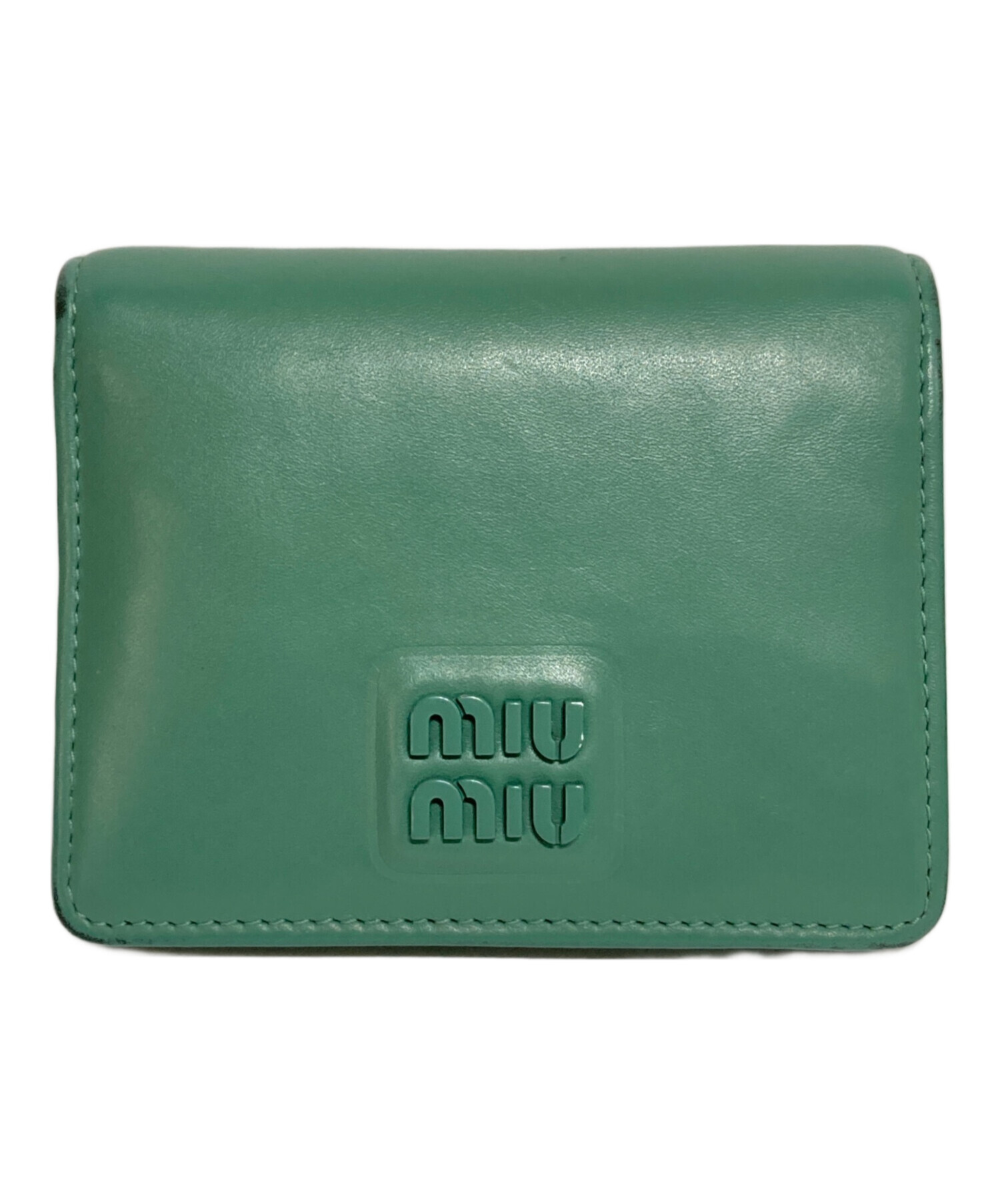 中古・古着通販】MIU MIU (ミュウミュウ) ロゴウォレット グリーン
