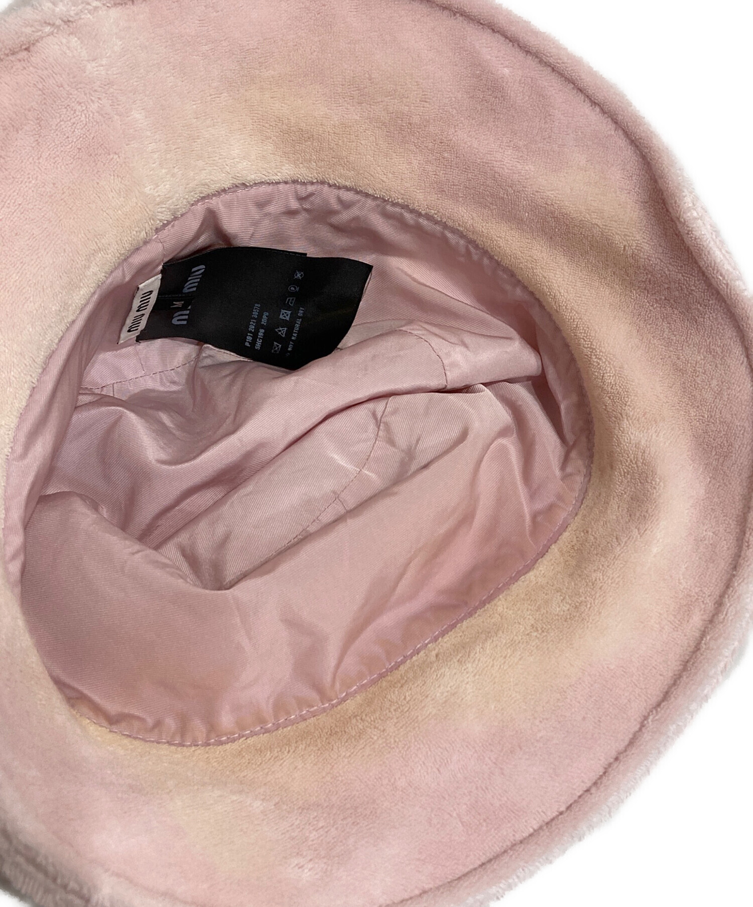 新品 Miu Miu ウーブンファブリックハット　Mサイズ ◇完売前に◇【MiuMiu】ウーブンファブリック ハット (MiuMiu