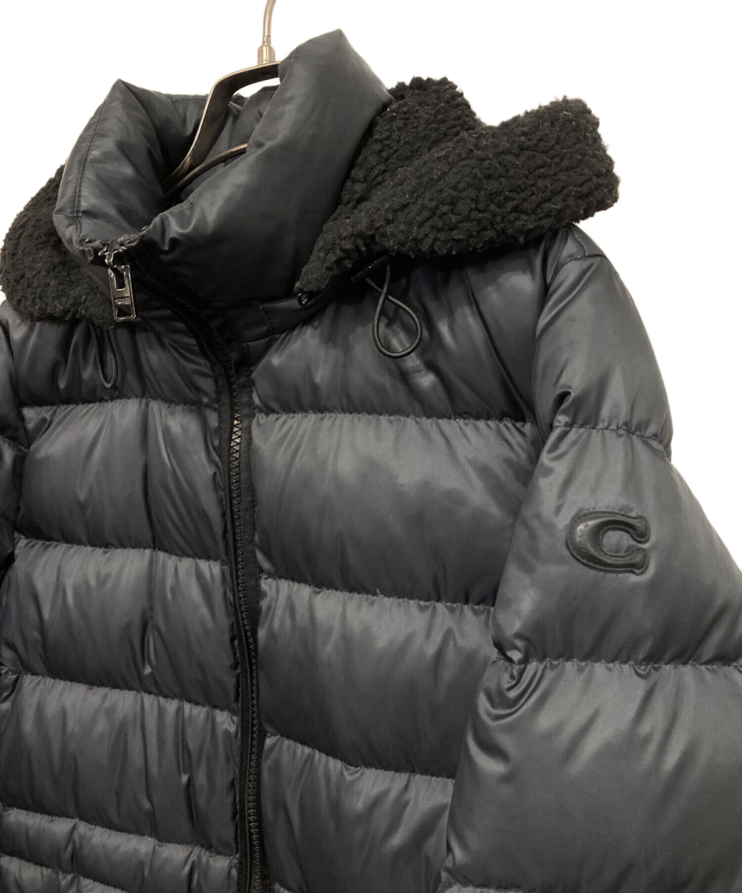 中古・古着通販】COACH (コーチ) ロングスリムパファーコート ブラック