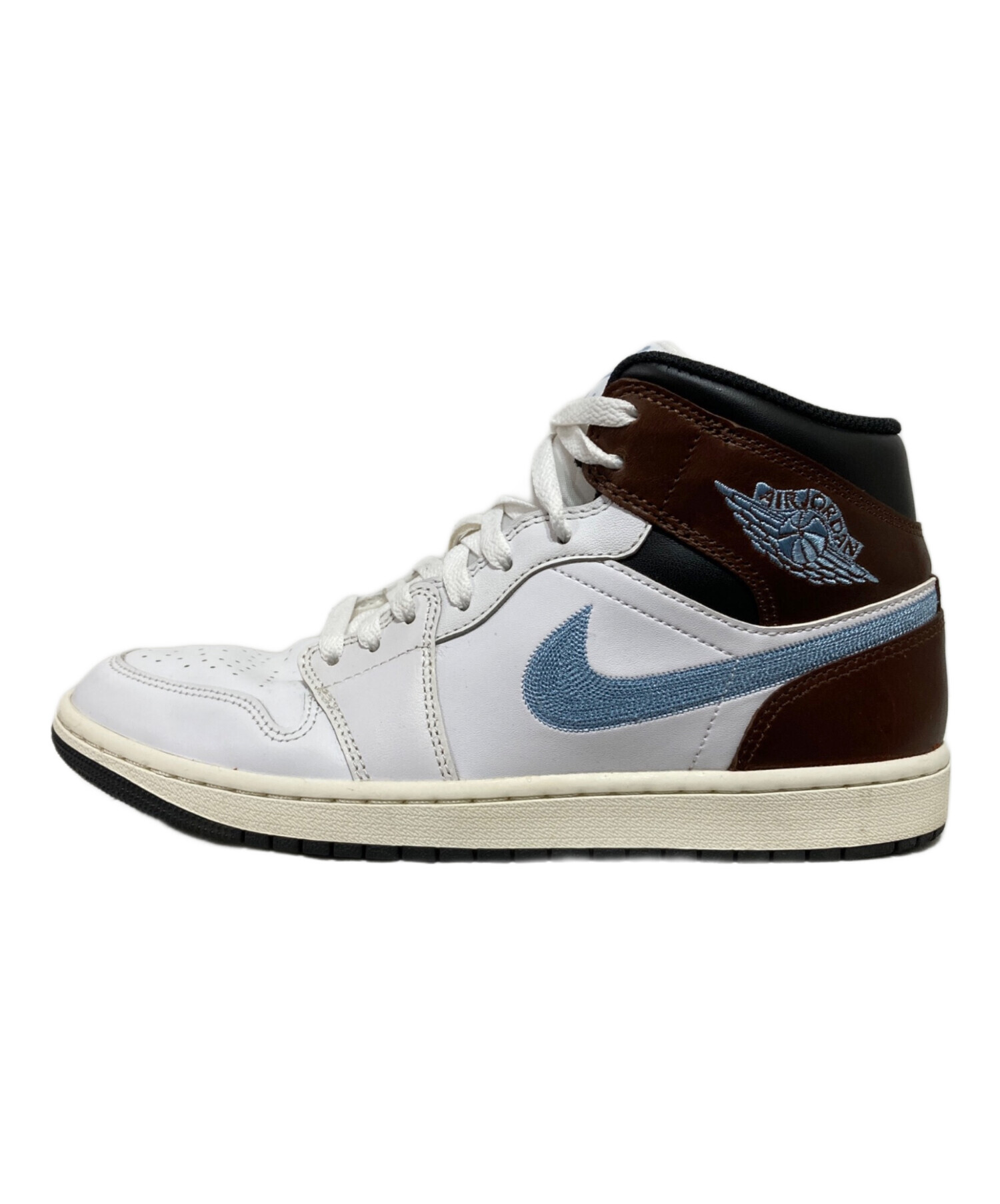 中古・古着通販】NIKE (ナイキ) AIR JORDAN 1 MID SE WHITE/BLUE GREY 