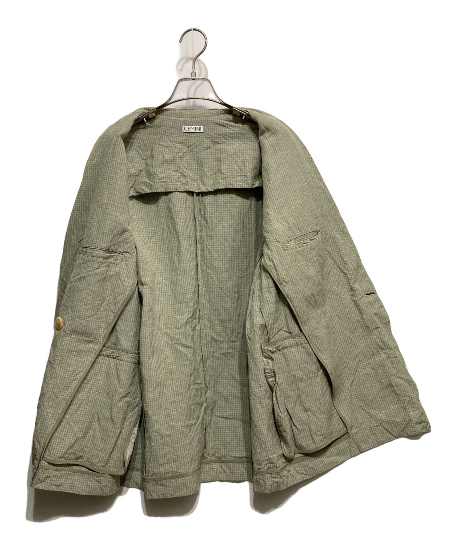 美品　定価5万　Whim Gazette チェックジャケット　フリーサイズ　格安 中古・古着通販】Whim Gazette (ウィムガゼット) Gemini-チェック