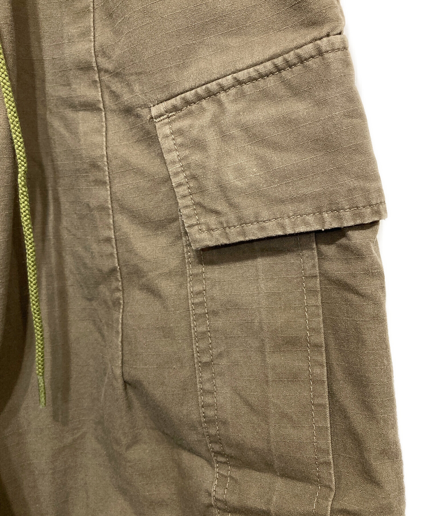 ニードルス　ヒザデルパンツ　オリーブ　サイズ2 中古・古着通販】Needles (ニードルズ) ヒザデルパンツ オリーブ