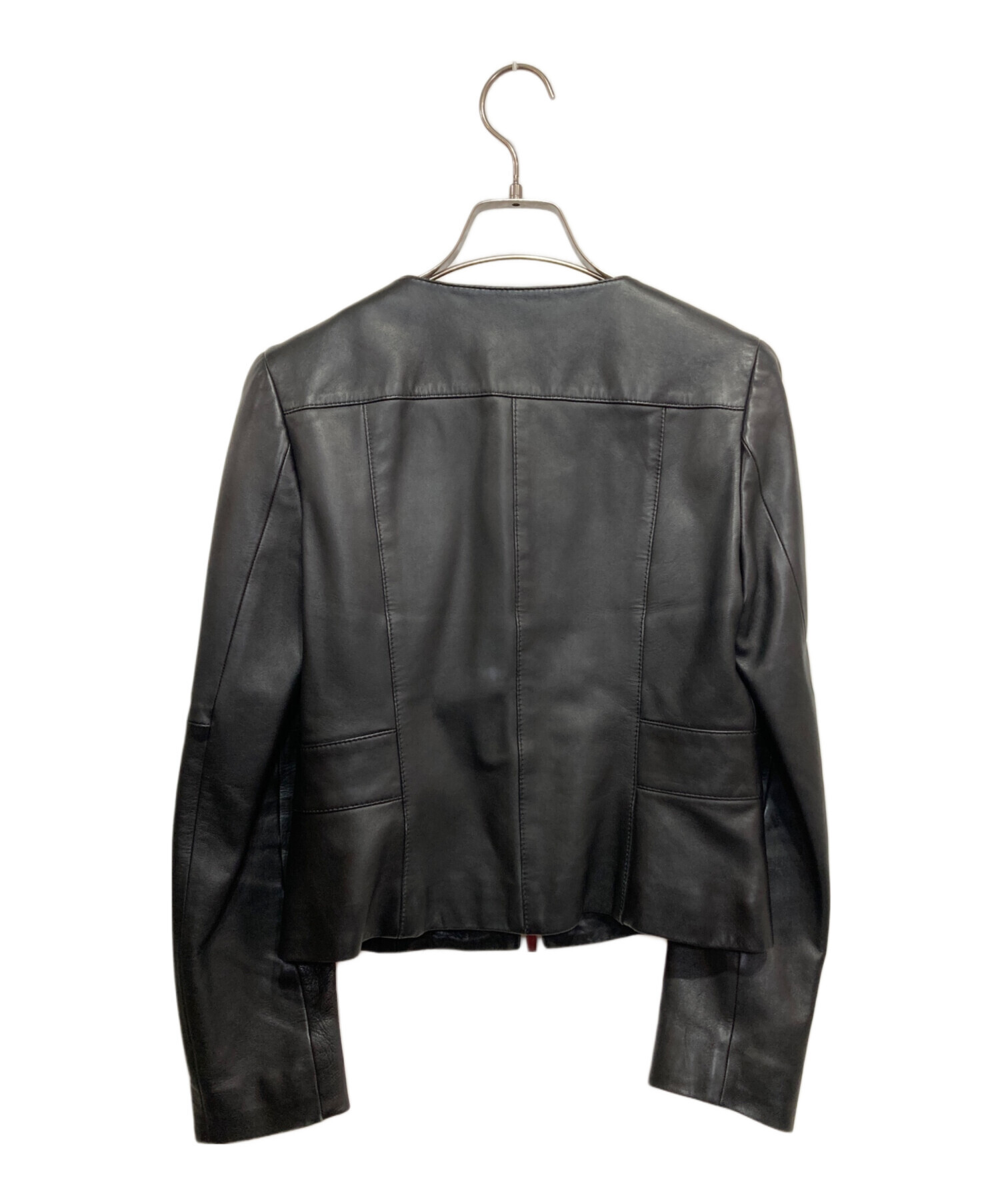 中古・古着通販】ANAYI (アナイ) レザージャケット ブラック サイズ:36