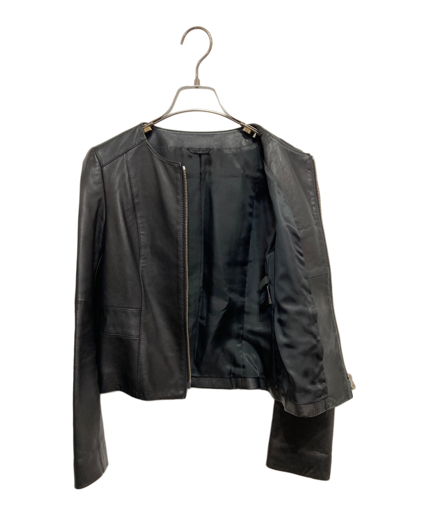 ANAYI アナイ フード付きブラックジャケット ハードジョーゼット ジャケット|ANAYI OFFICIAL ONLINE STORE｜アナイ