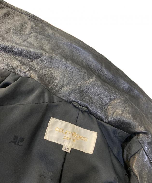 中古・古着通販】courreges (クレージュ) レザートレンチコート