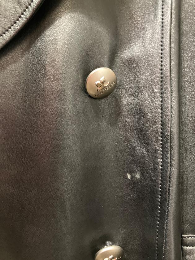 中古・古着通販】courreges (クレージュ) レザートレンチコート