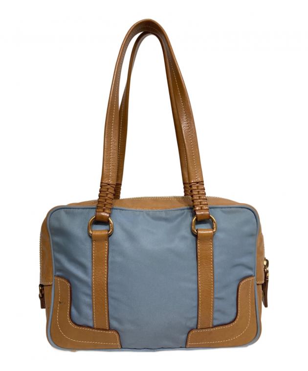 e*a様 PRADA トートバッグ ベージュ/ブルー e*a様 PRADA トートバッグ