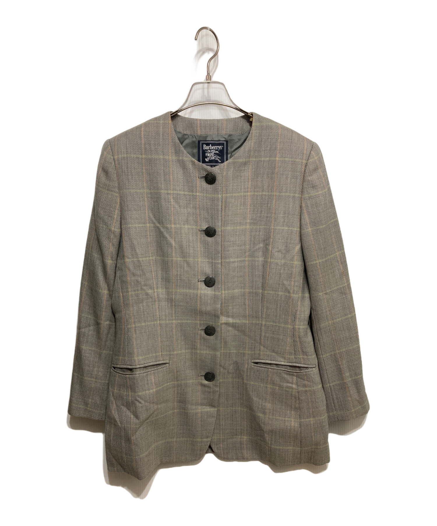 Burberry ノーカラージャケット 中古・古着通販】Burberry's (バーバリーズ) ノーカラージャケット