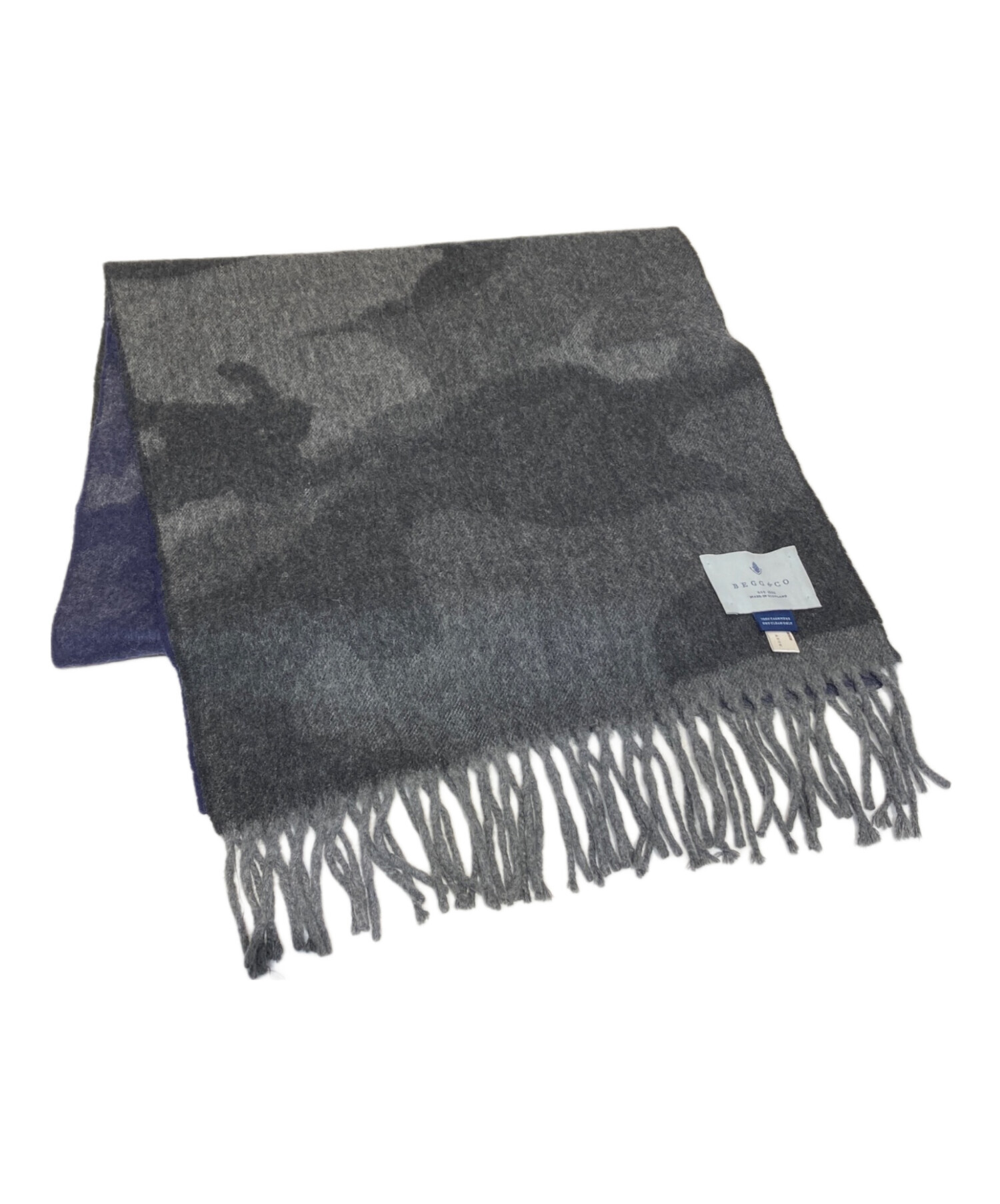 中古・古着通販】Begg & Co (ベグアンドコー) カシミヤストール グレー