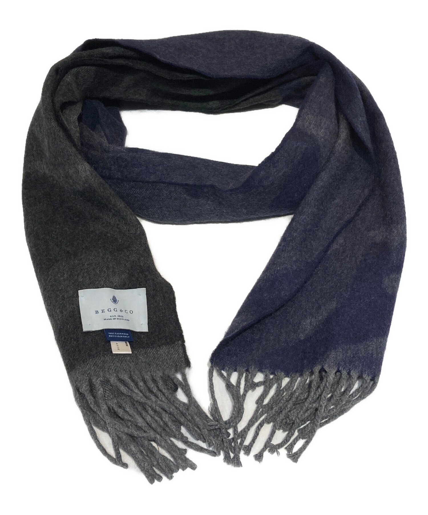 中古・古着通販】Begg & Co (ベグアンドコー) カシミヤストール グレー