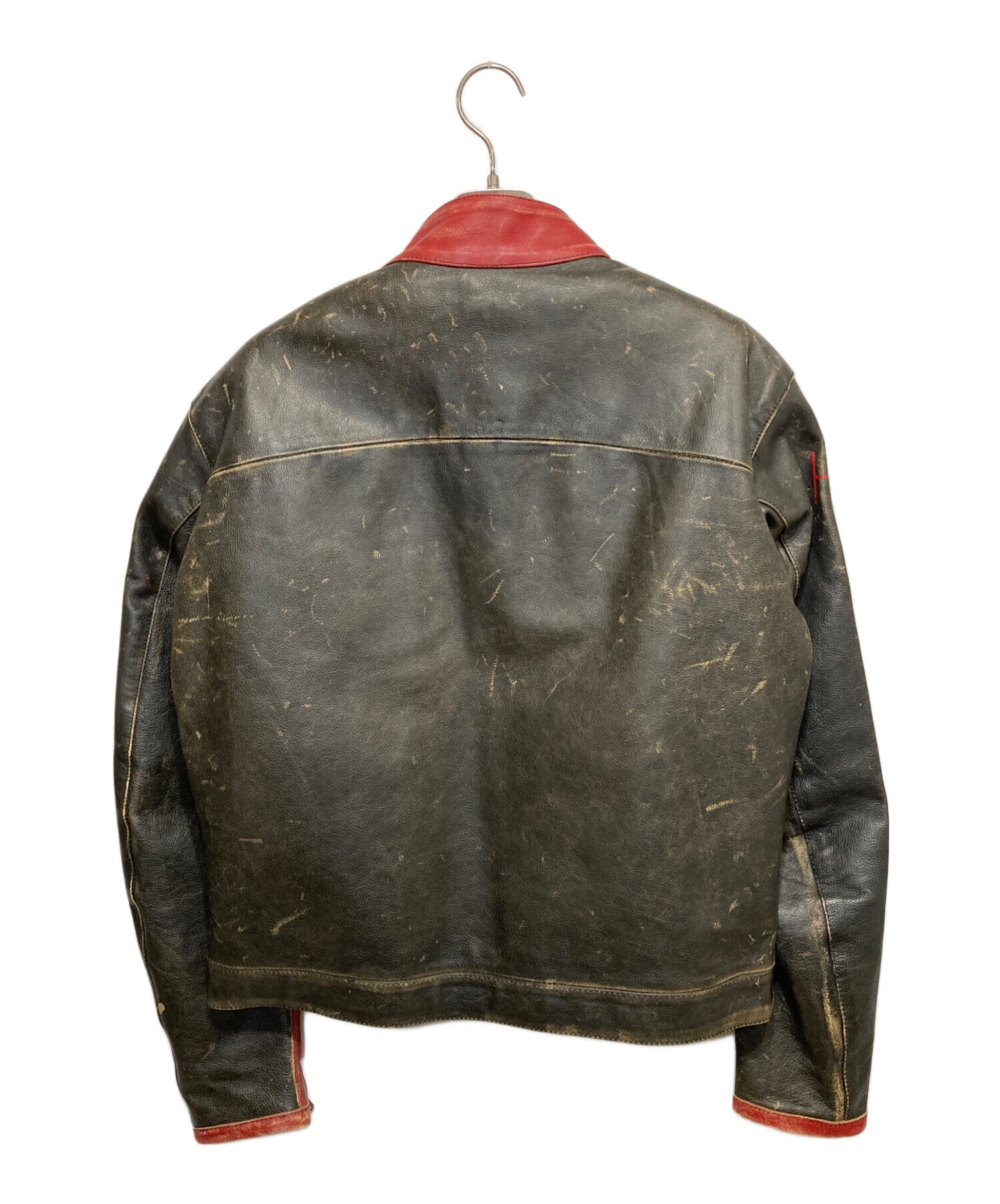 中古・古着通販】HYDROGEN (ハイドロゲン) ペイントレザーモーター